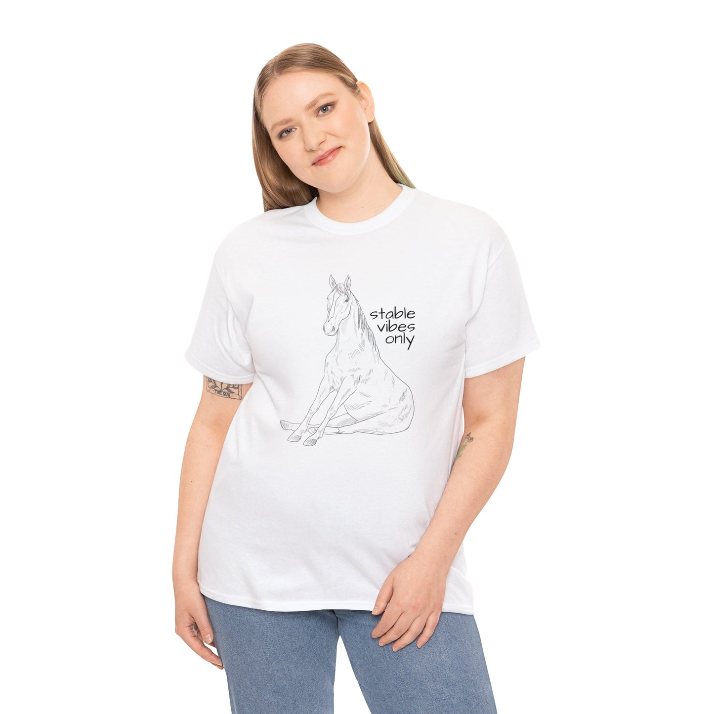 Jeezy - Stable Vibes Only - Sitting Horse - Unisex Cotton Tee - Made in the USA