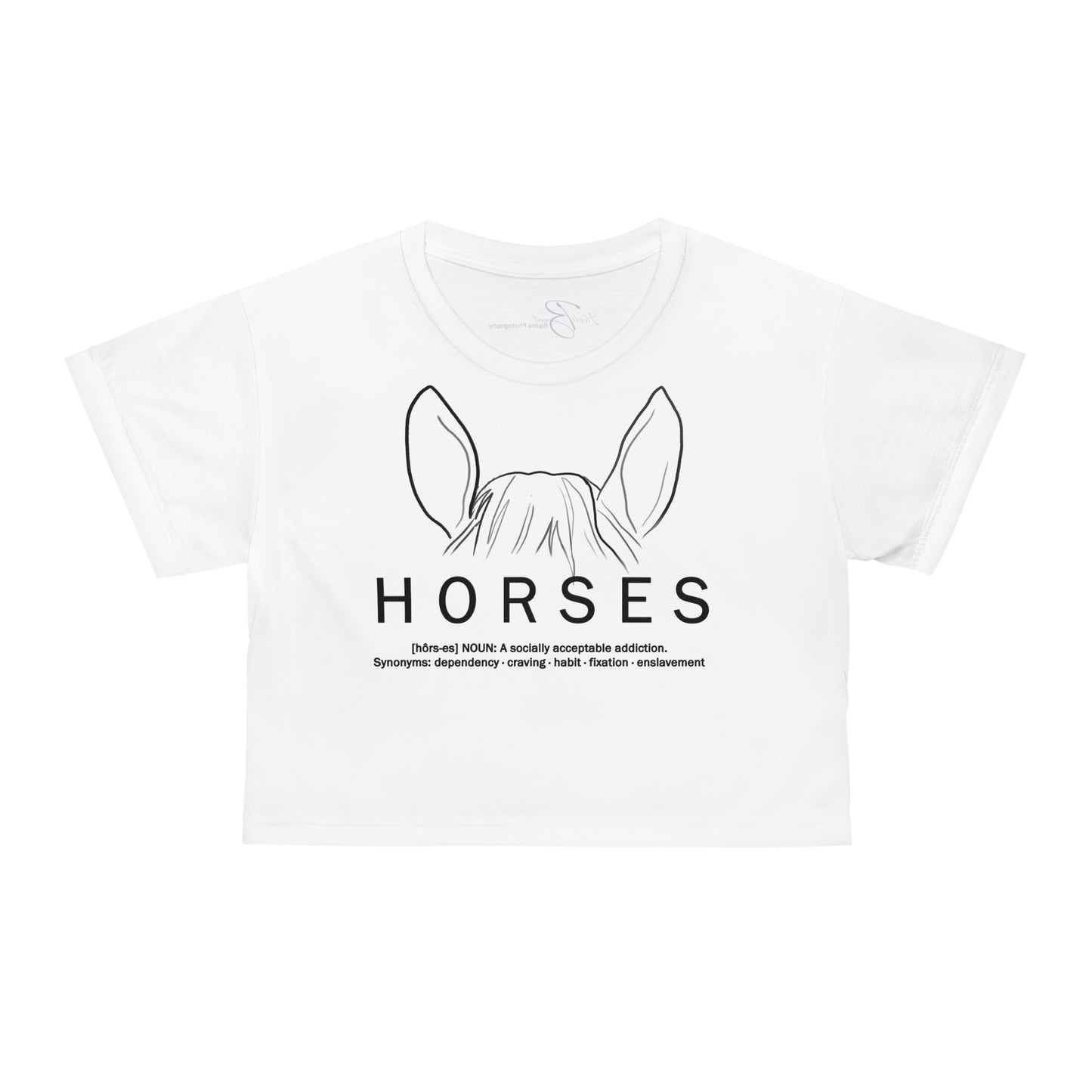 H O R S E - Definition - Funny horse lover Crop T-Shirt