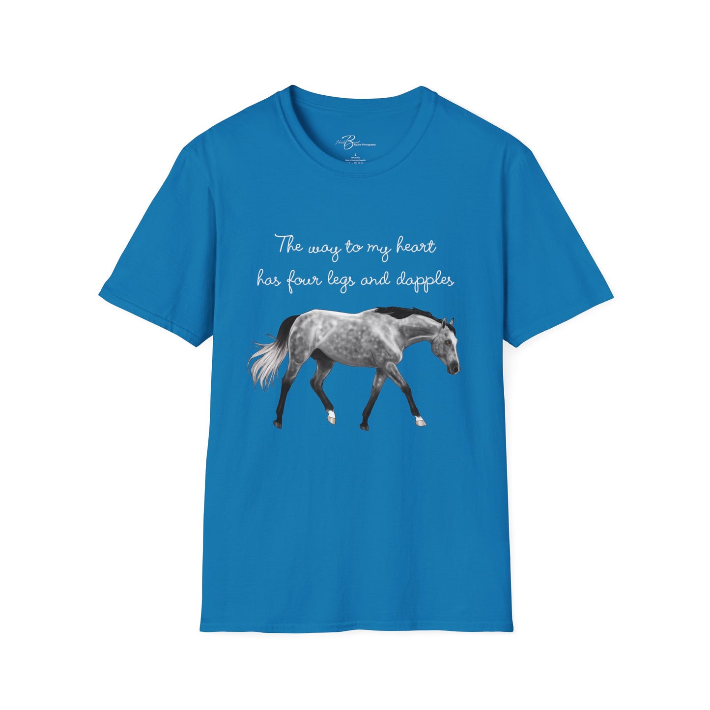 The Way To My Heart - Dappled Grey - Horse Lover T-Shirt - Color Specific