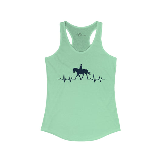 We Ride to Live - Horse Heartbeat - Women's Ideal Racerback Tank