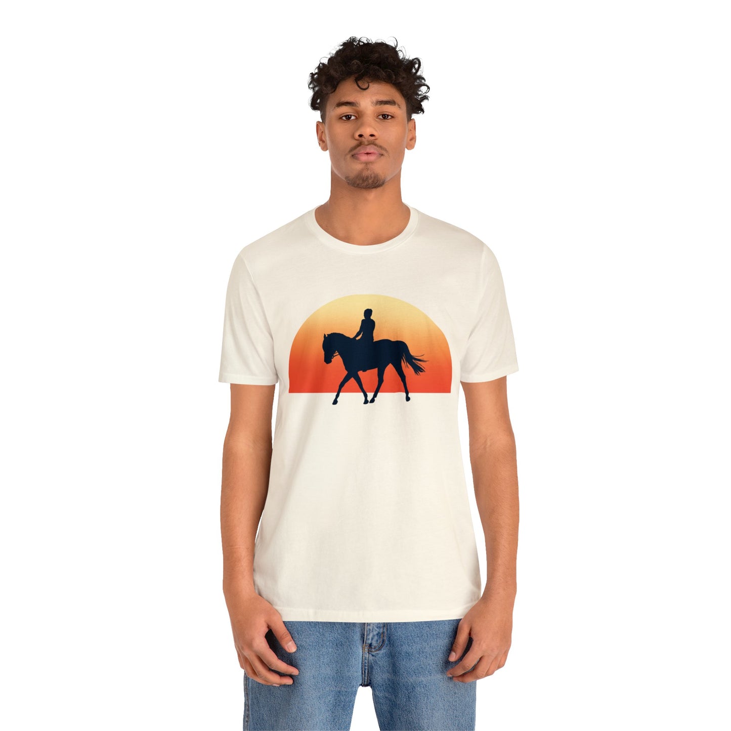 Horse Sunset - Unisex Short Sleeve Jersey Tee