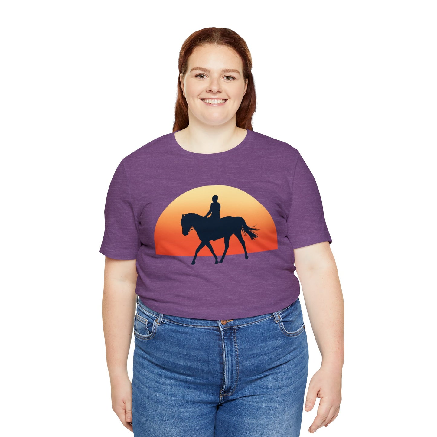 Horse Sunset - Unisex Short Sleeve Jersey Tee