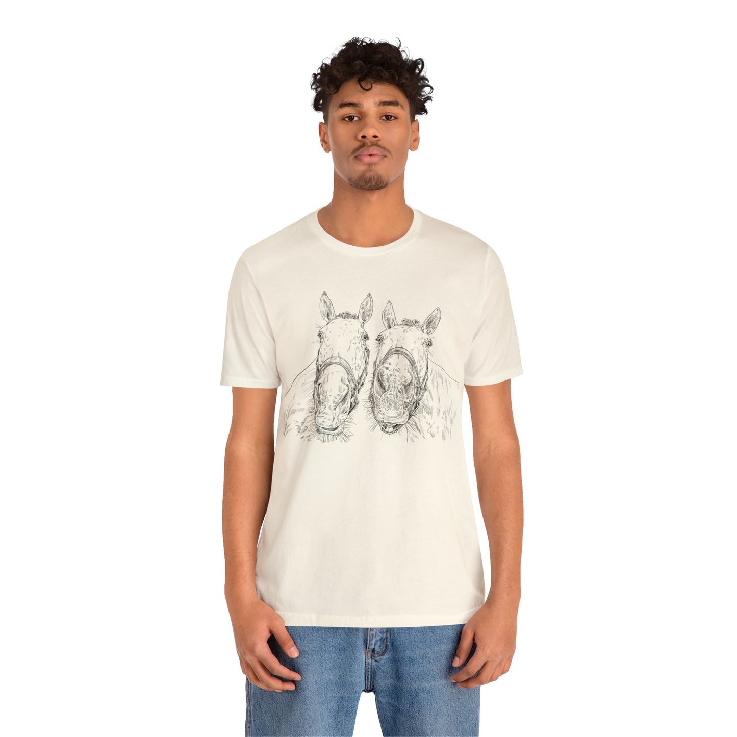 Horse Faces - Unisex Short Sleeve Jersey Tee