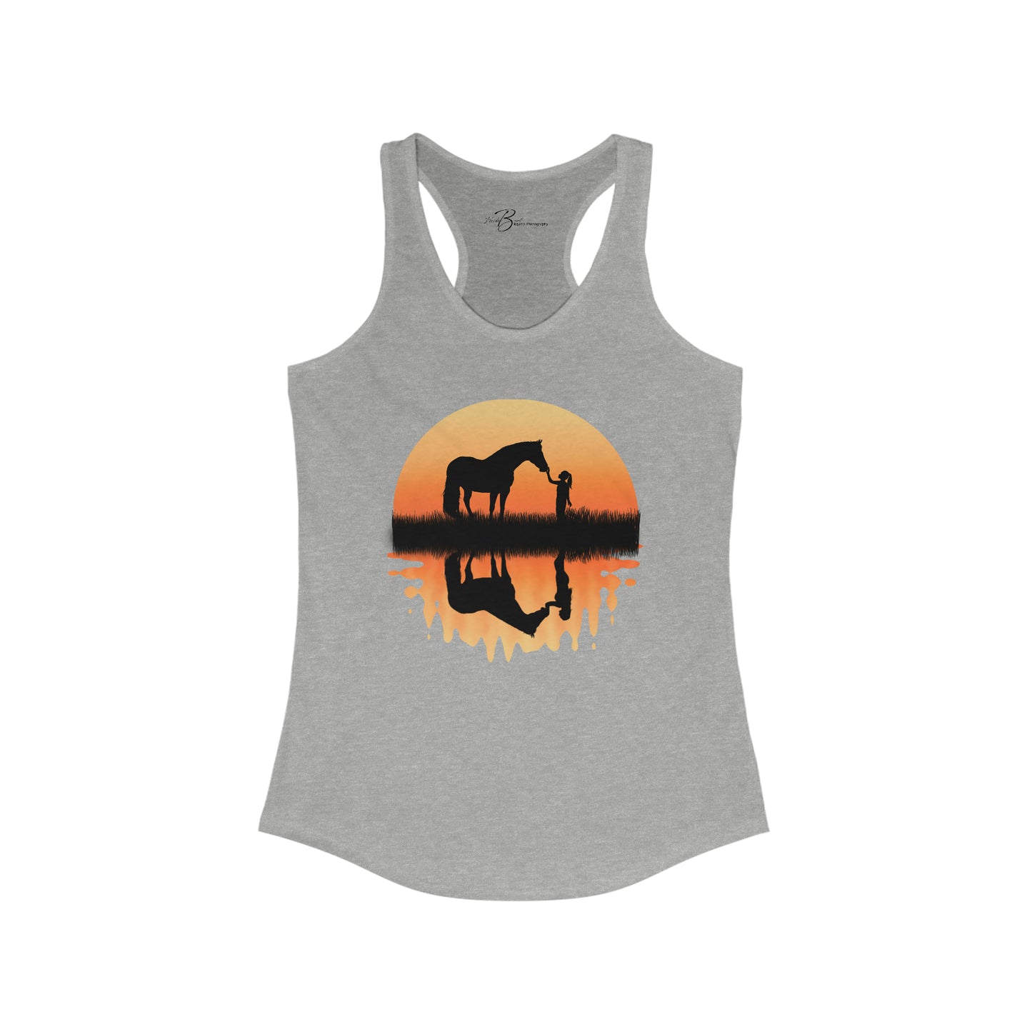 Inner Self - Woman Reflection - Orange - Women's Ideal Racerback Tank