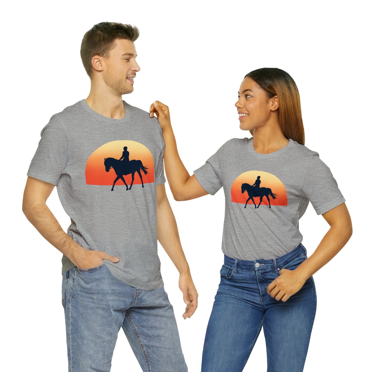 Horse Sunset - Unisex Short Sleeve Jersey Tee