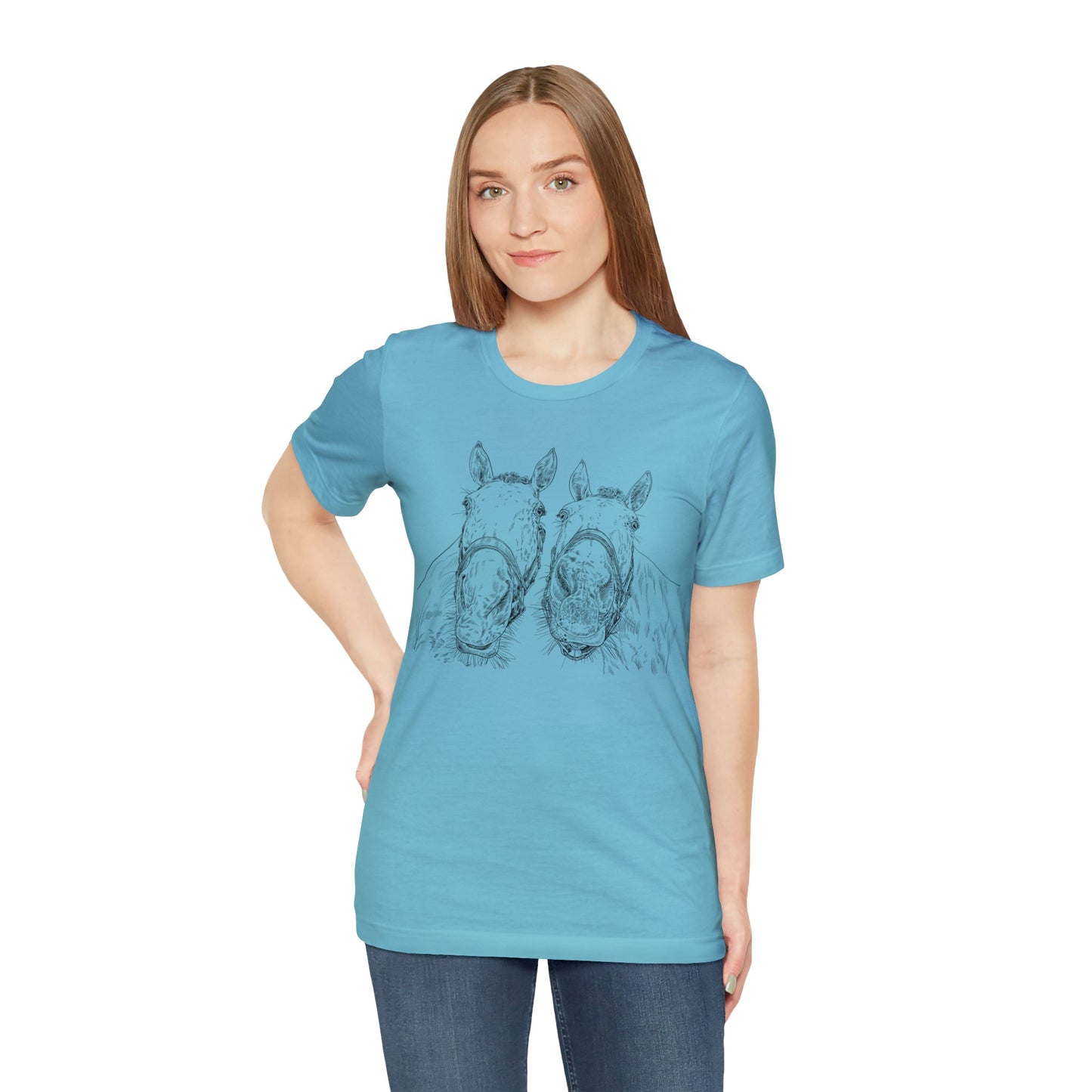 Horse Faces - Unisex Short Sleeve Jersey Tee