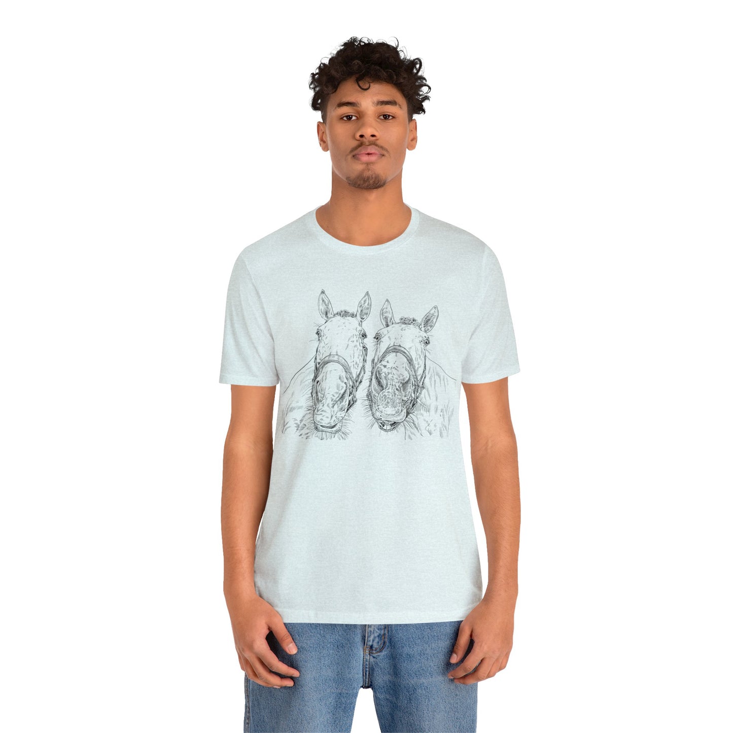 Horse Faces - Unisex Short Sleeve Jersey Tee