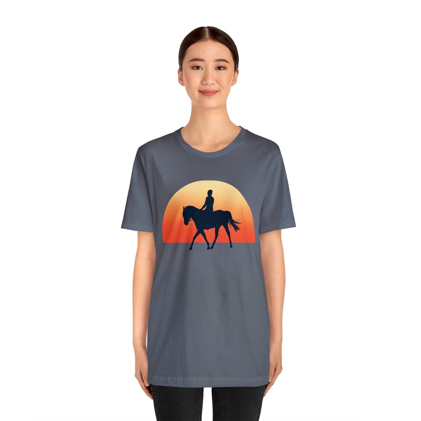 Horse Sunset - Unisex Short Sleeve Jersey Tee