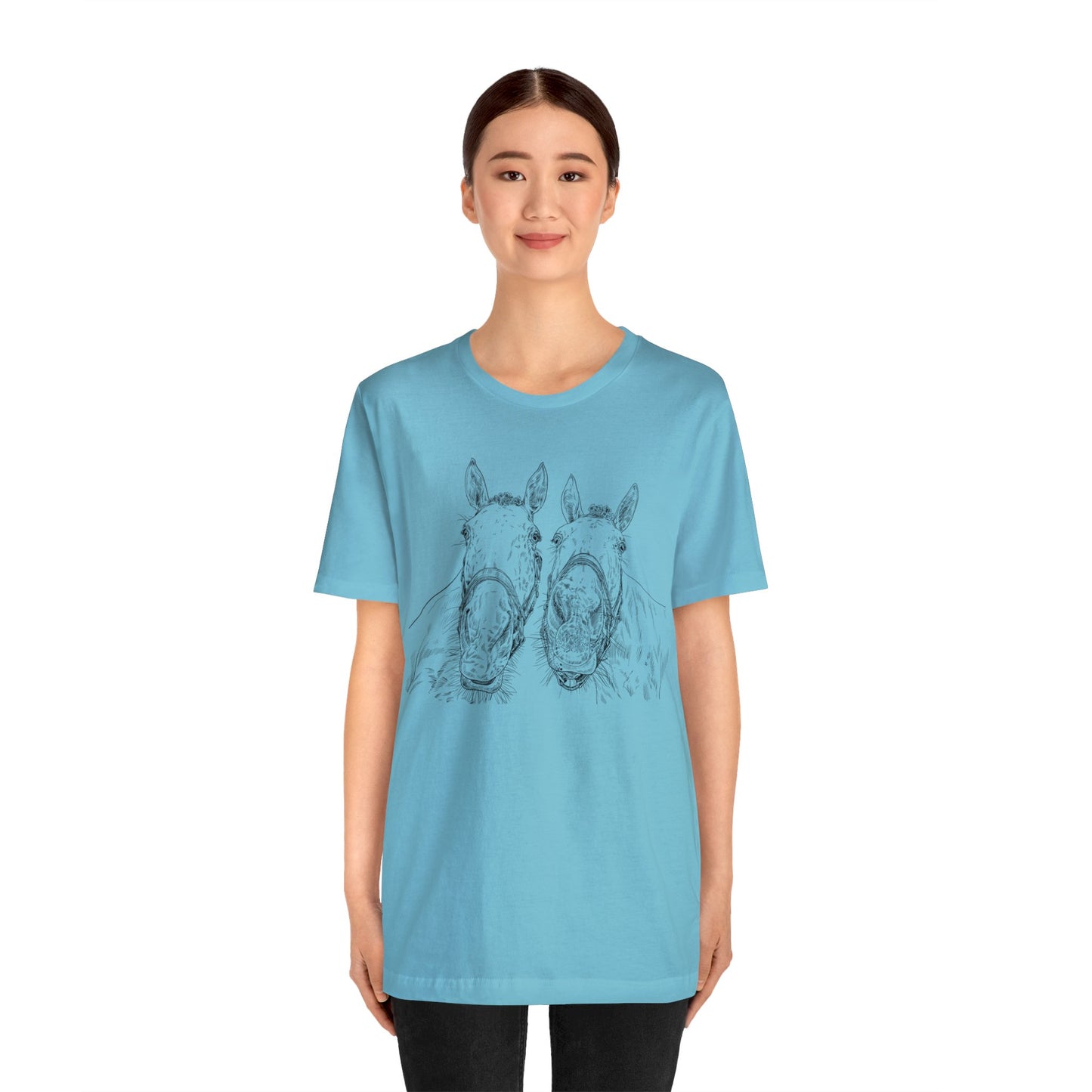 Horse Faces - Unisex Short Sleeve Jersey Tee