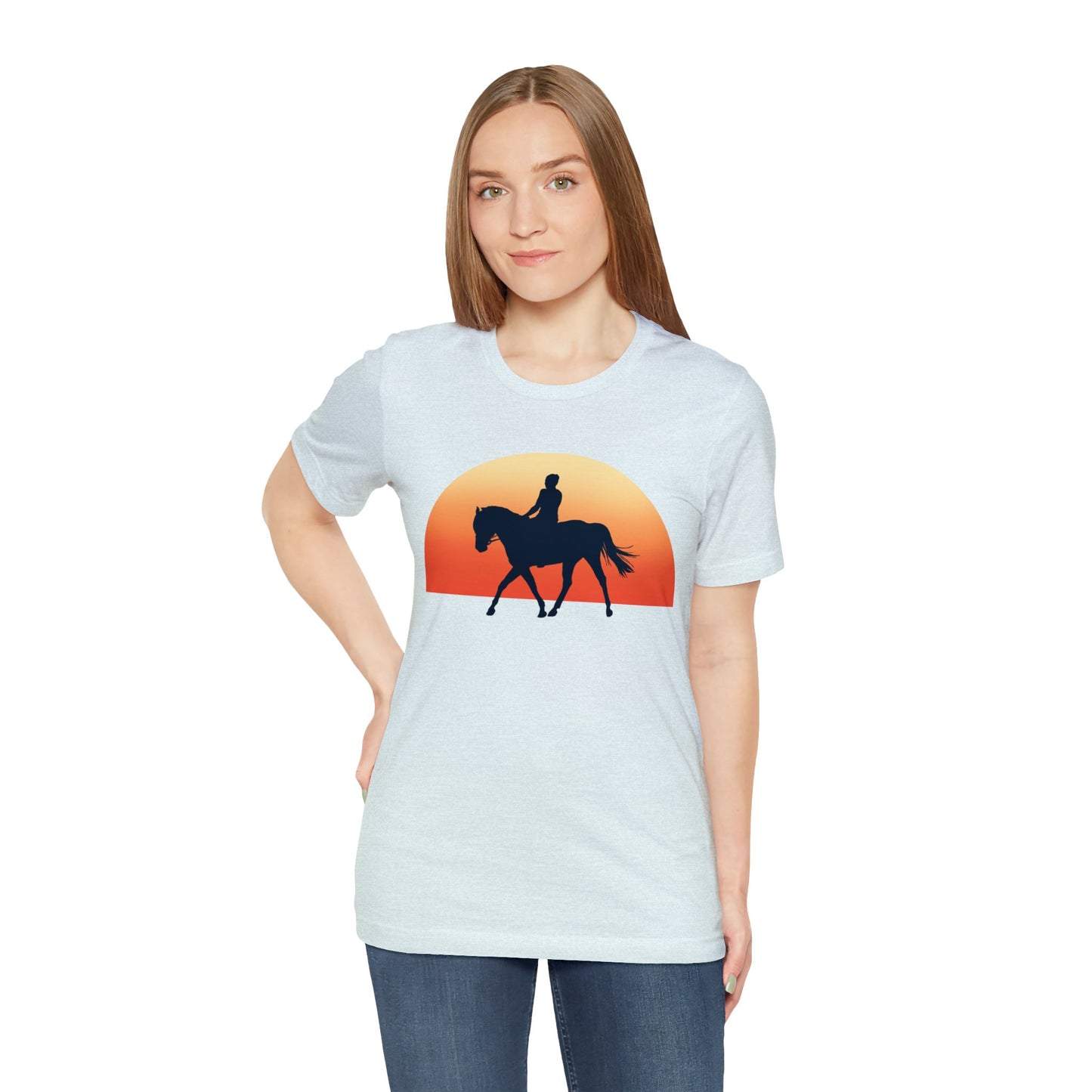 Horse Sunset - Unisex Short Sleeve Jersey Tee