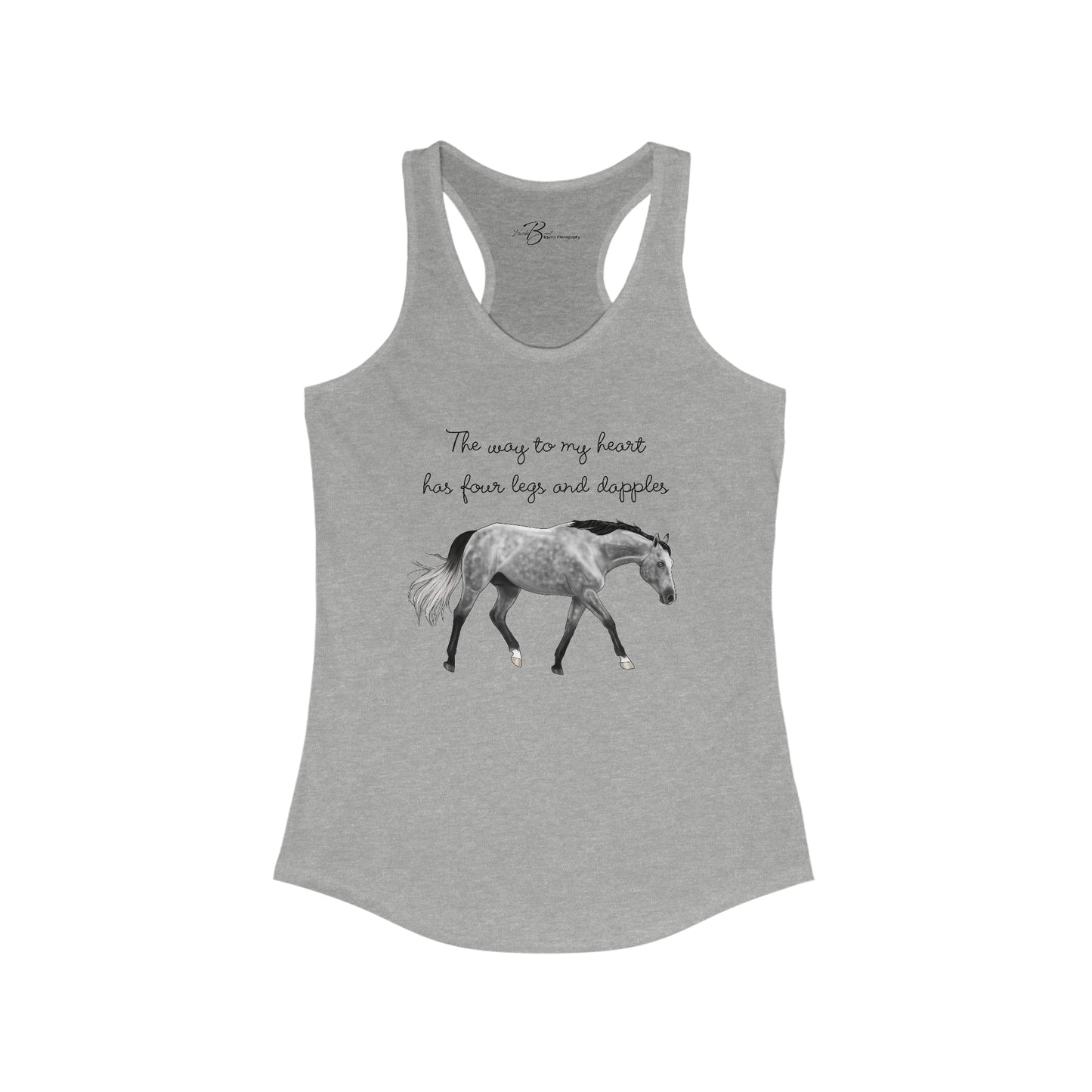 The Way To My Heart - Dappled Grey - Women's Ideal Racerback Tank