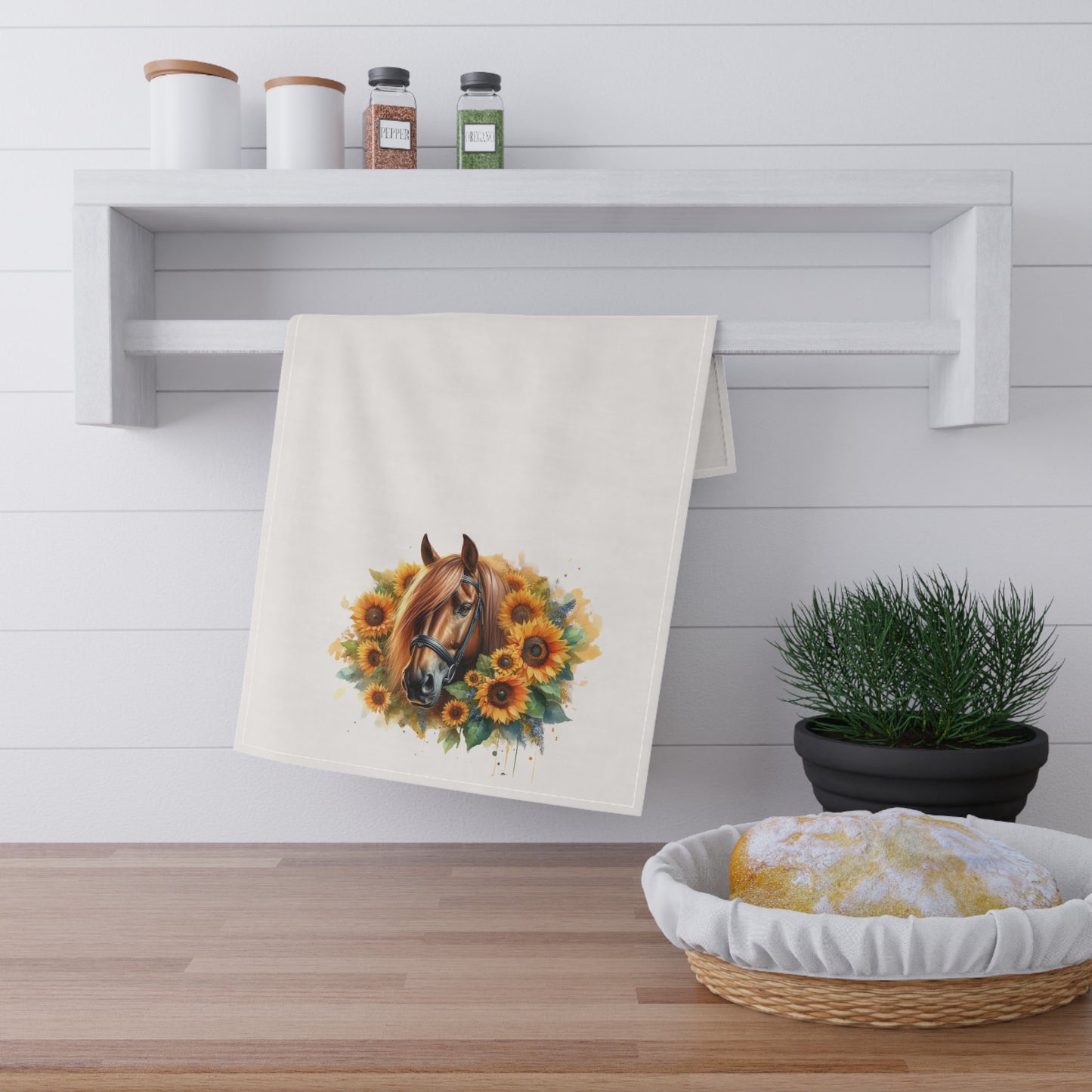 Chestnut and Sunflowers - Kitchen Towel