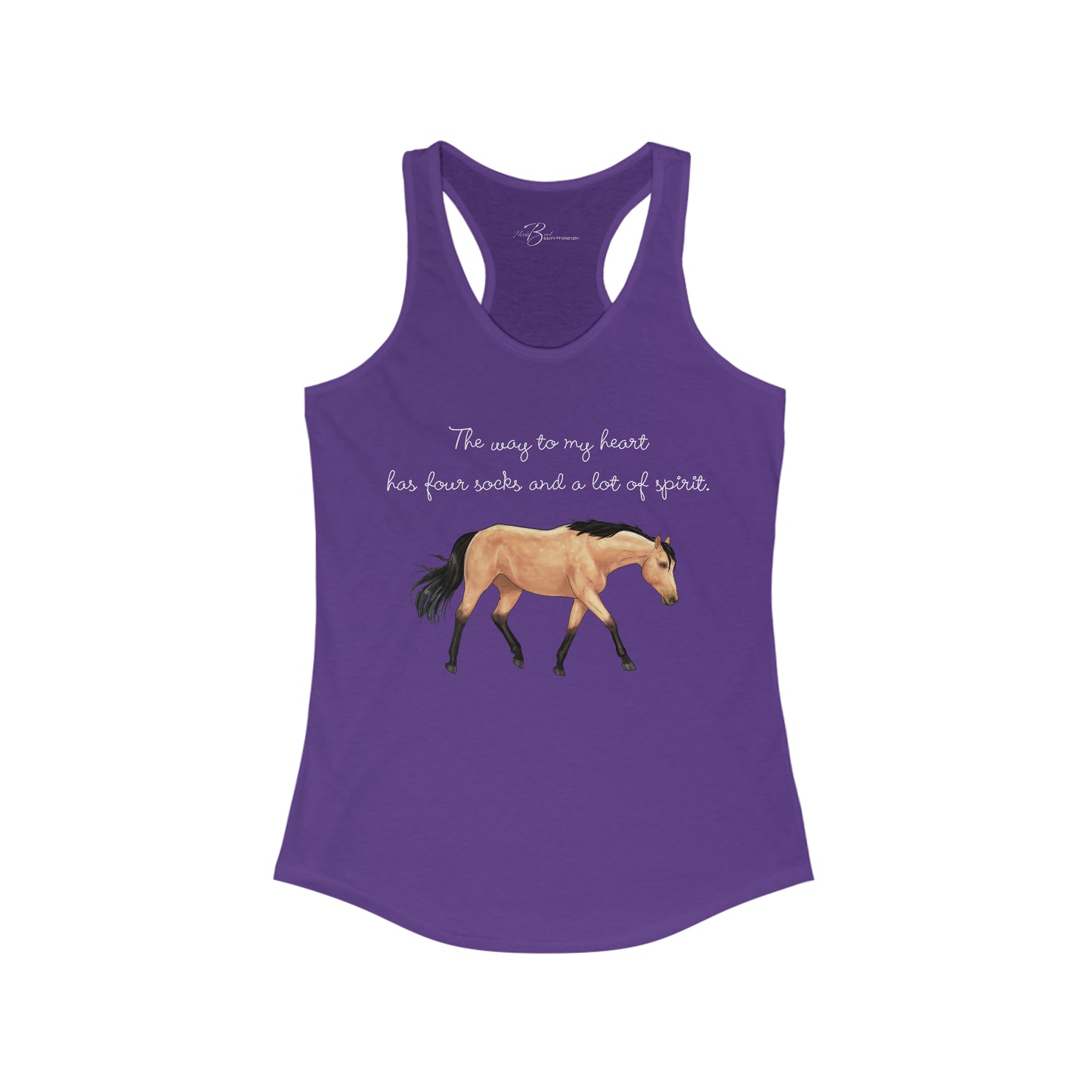 The Way To My Heart - Buckskin - Women's Ideal Racerback Tank