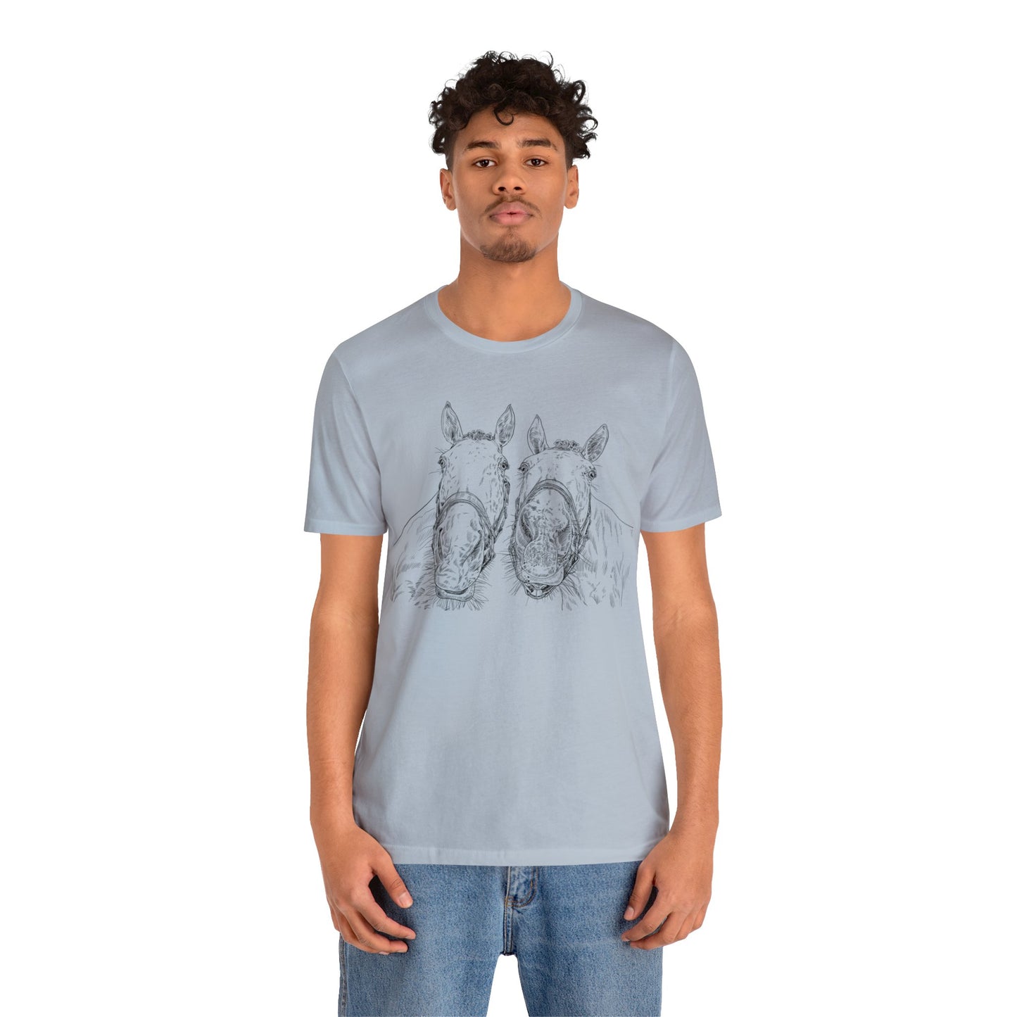 Horse Faces - Unisex Short Sleeve Jersey Tee