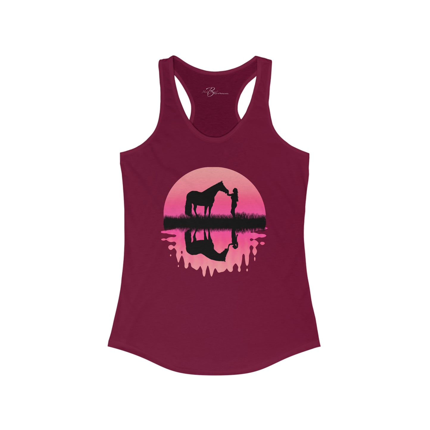 Inner Self - Girl Reflection - Pink - Women's Ideal Racerback Tank