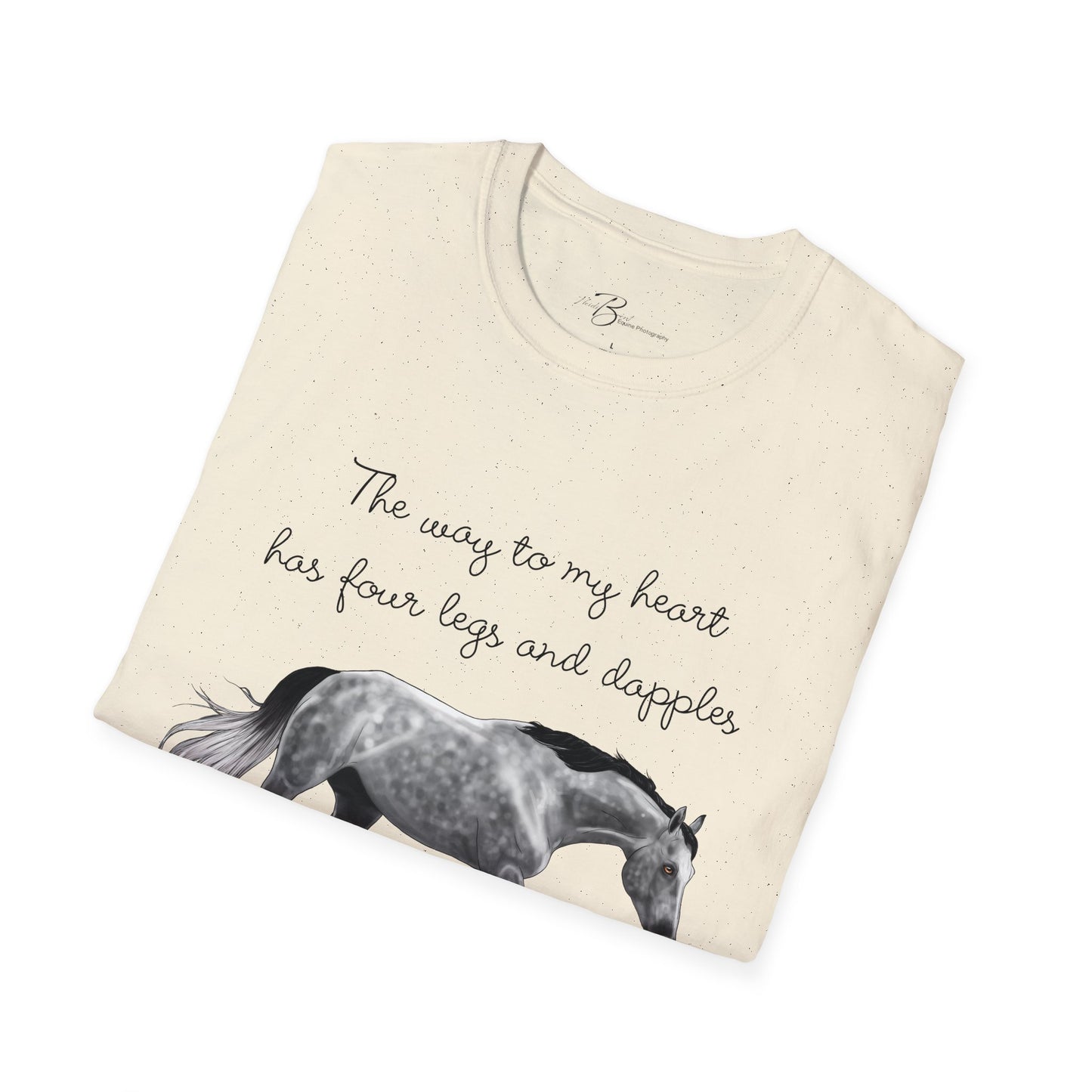 The Way To My Heart - Dappled Grey - Horse Lover T-Shirt - Color Specific