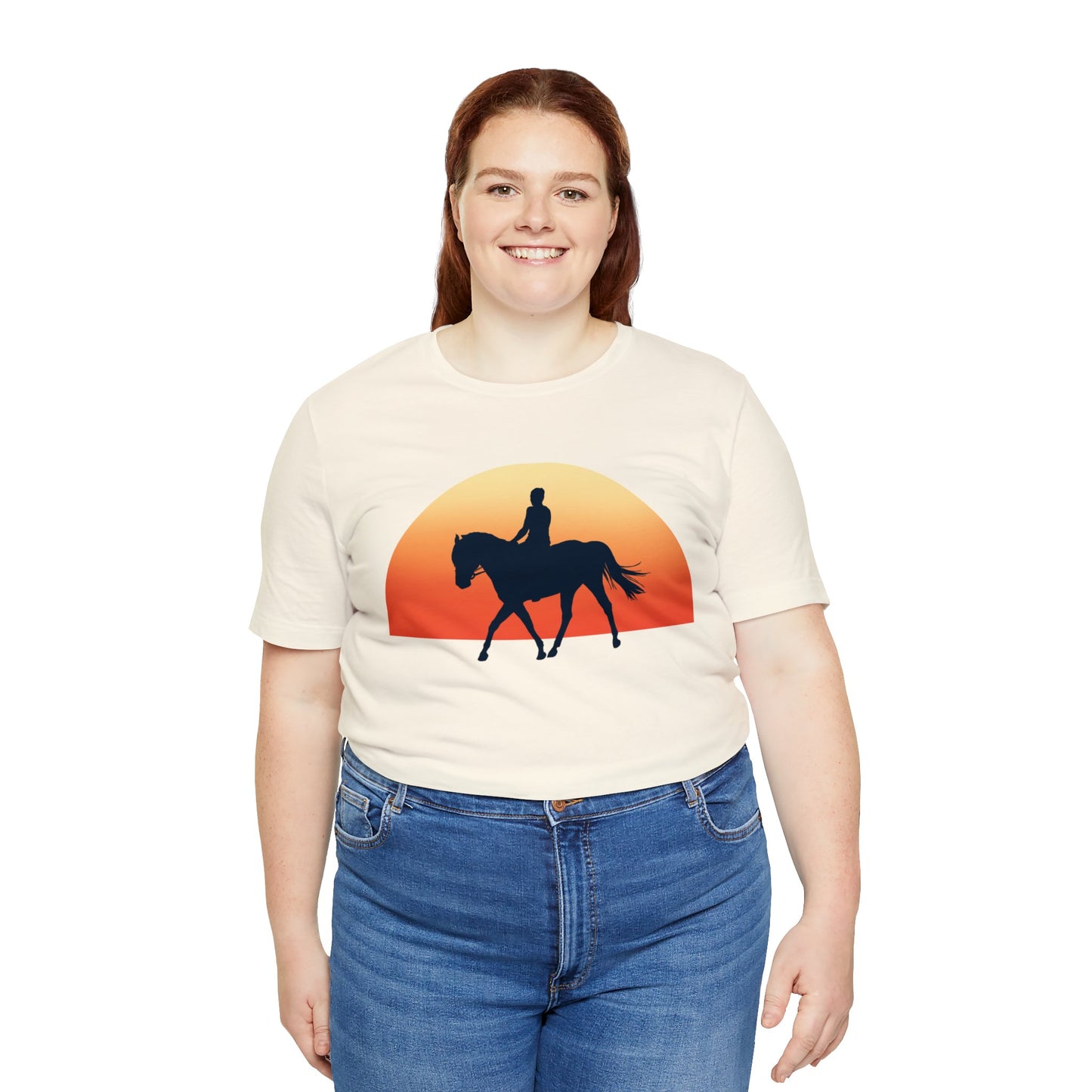 Horse Sunset - Unisex Short Sleeve Jersey Tee