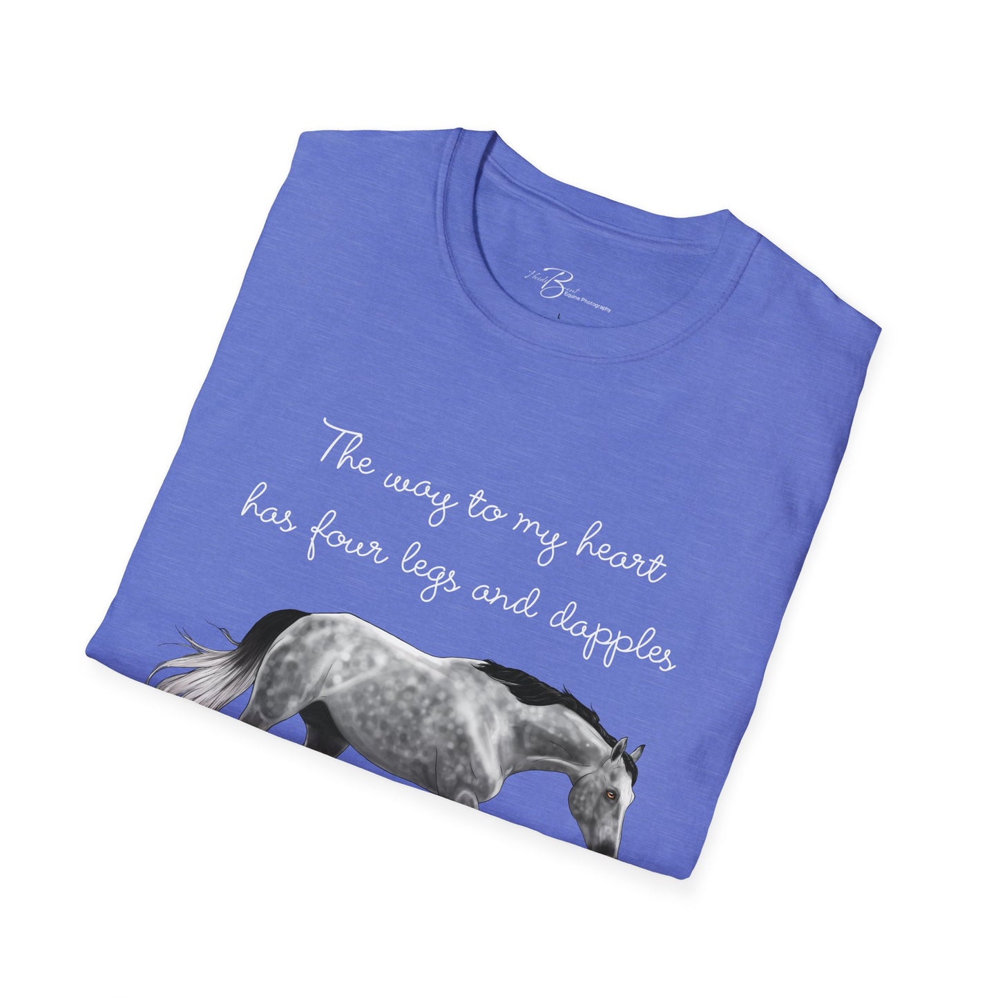 The Way To My Heart - Dappled Grey - Horse Lover T-Shirt - Color Specific