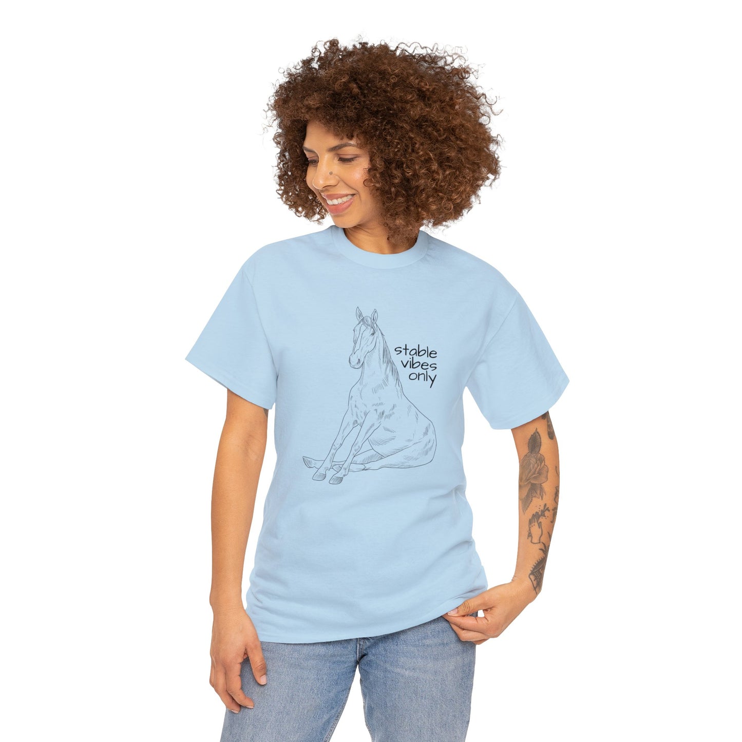 Jeezy - Stable Vibes Only - Sitting Horse - Unisex Cotton Tee - Made in the USA