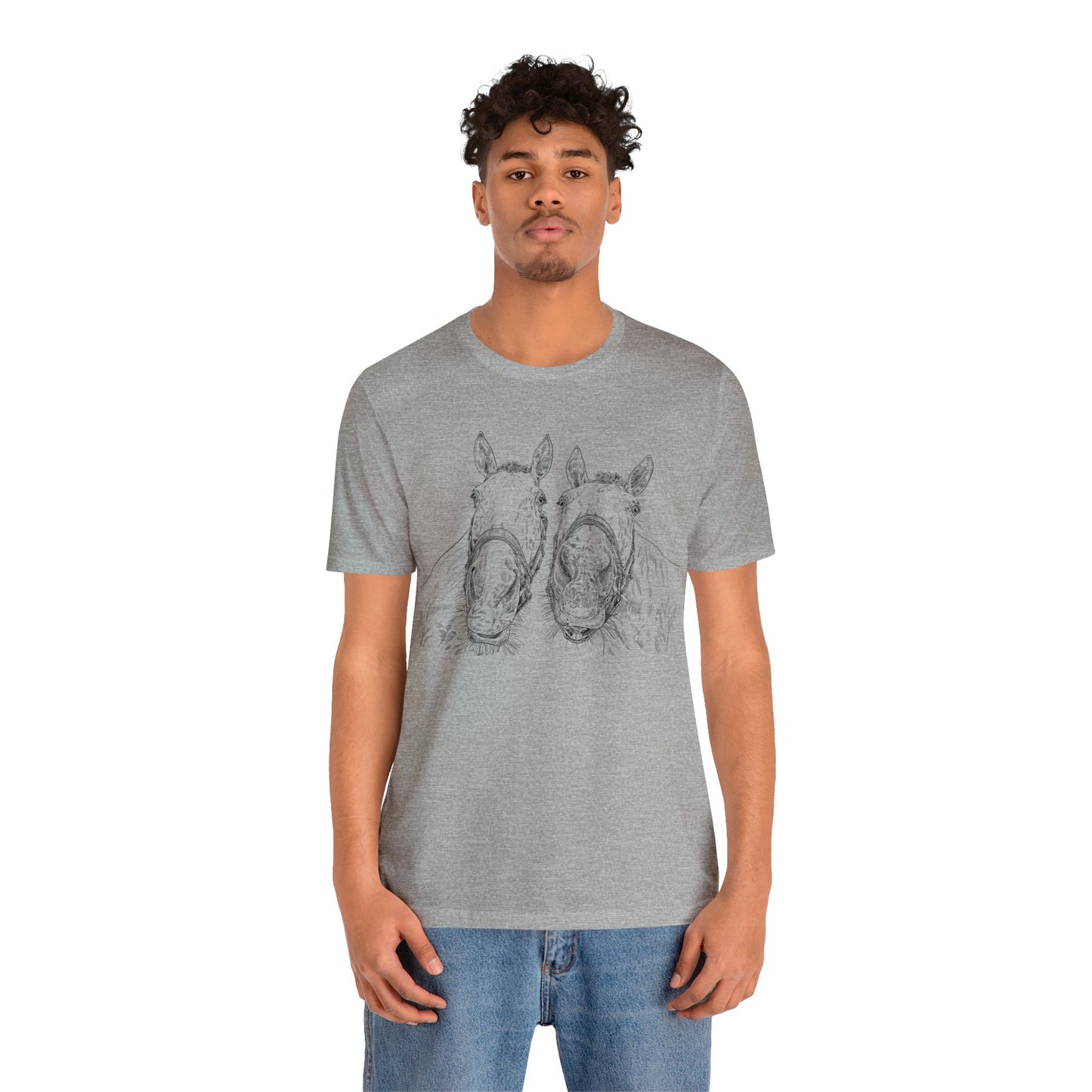 Horse Faces - Unisex Short Sleeve Jersey Tee