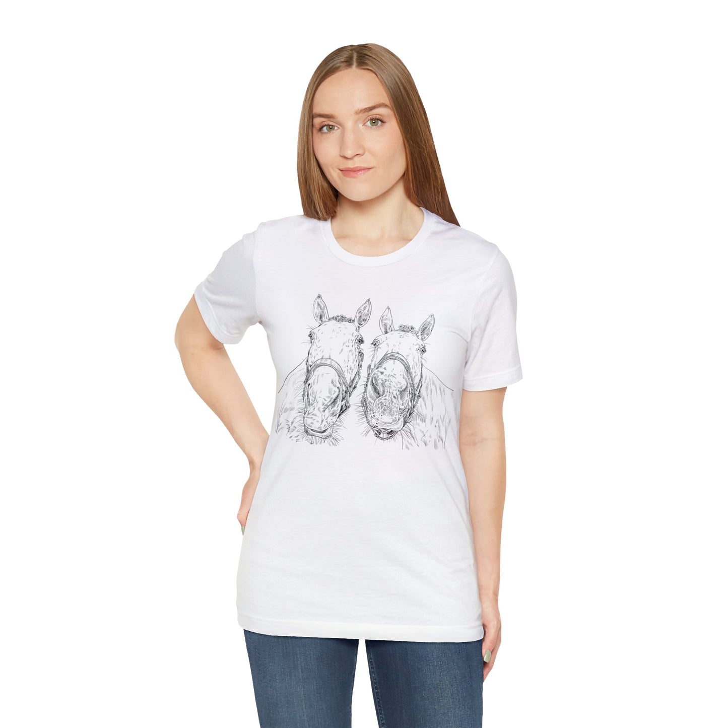 Horse Faces - Unisex Short Sleeve Jersey Tee