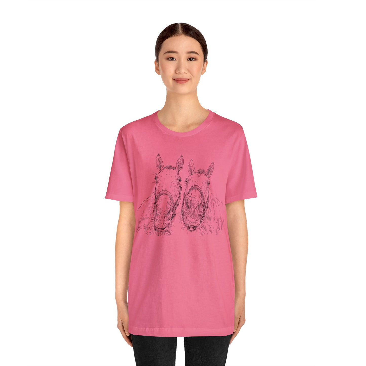 Horse Faces - Unisex Short Sleeve Jersey Tee