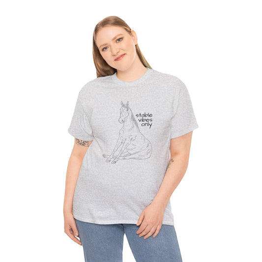 Jeezy - Stable Vibes Only - Sitting Horse - Unisex Cotton Tee - Made in the USA