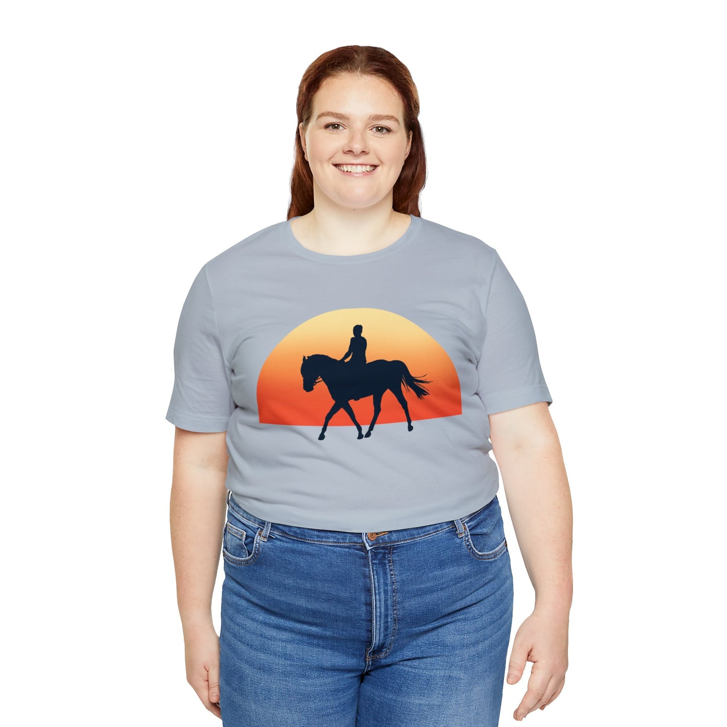 Horse Sunset - Unisex Short Sleeve Jersey Tee