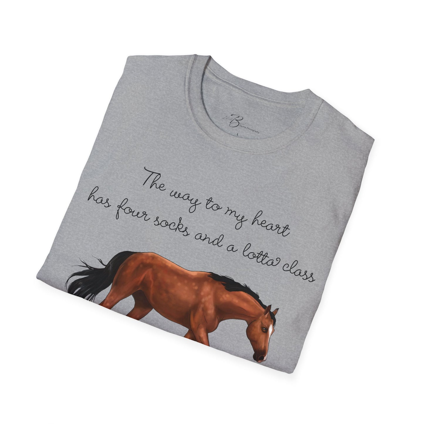 The Way To My Heart - Bay - Horse Lover T-Shirt - Color Specific