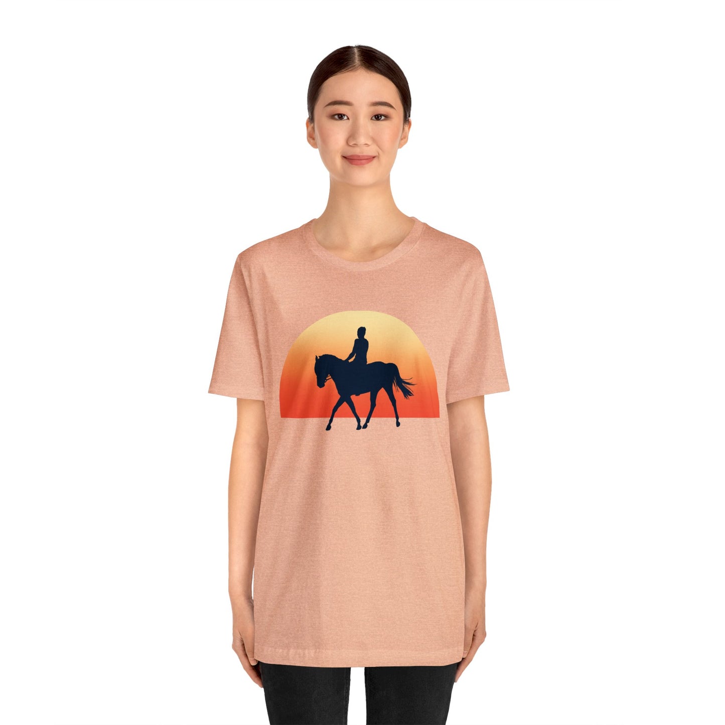 Horse Sunset - Unisex Short Sleeve Jersey Tee