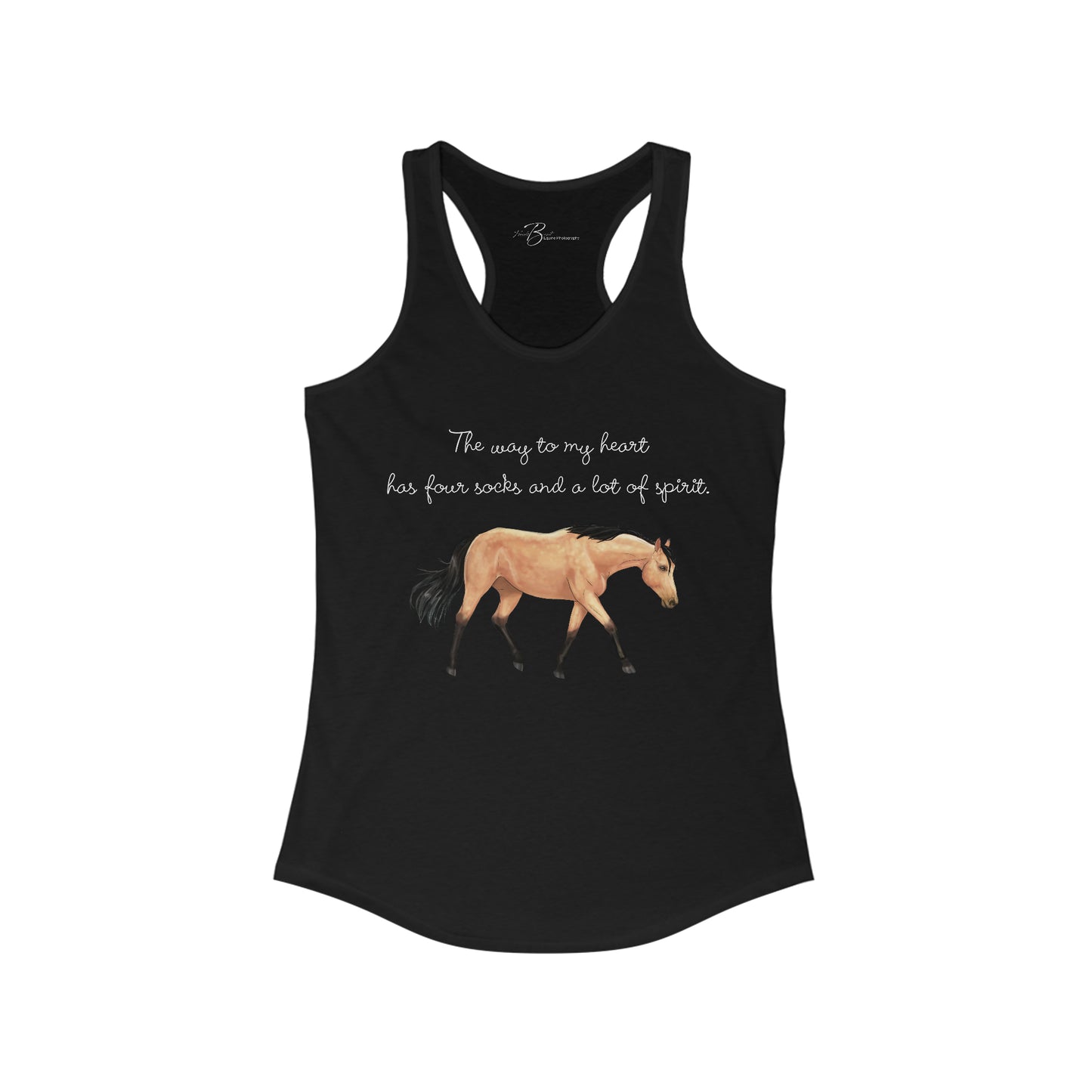 The Way To My Heart - Buckskin - Women's Ideal Racerback Tank