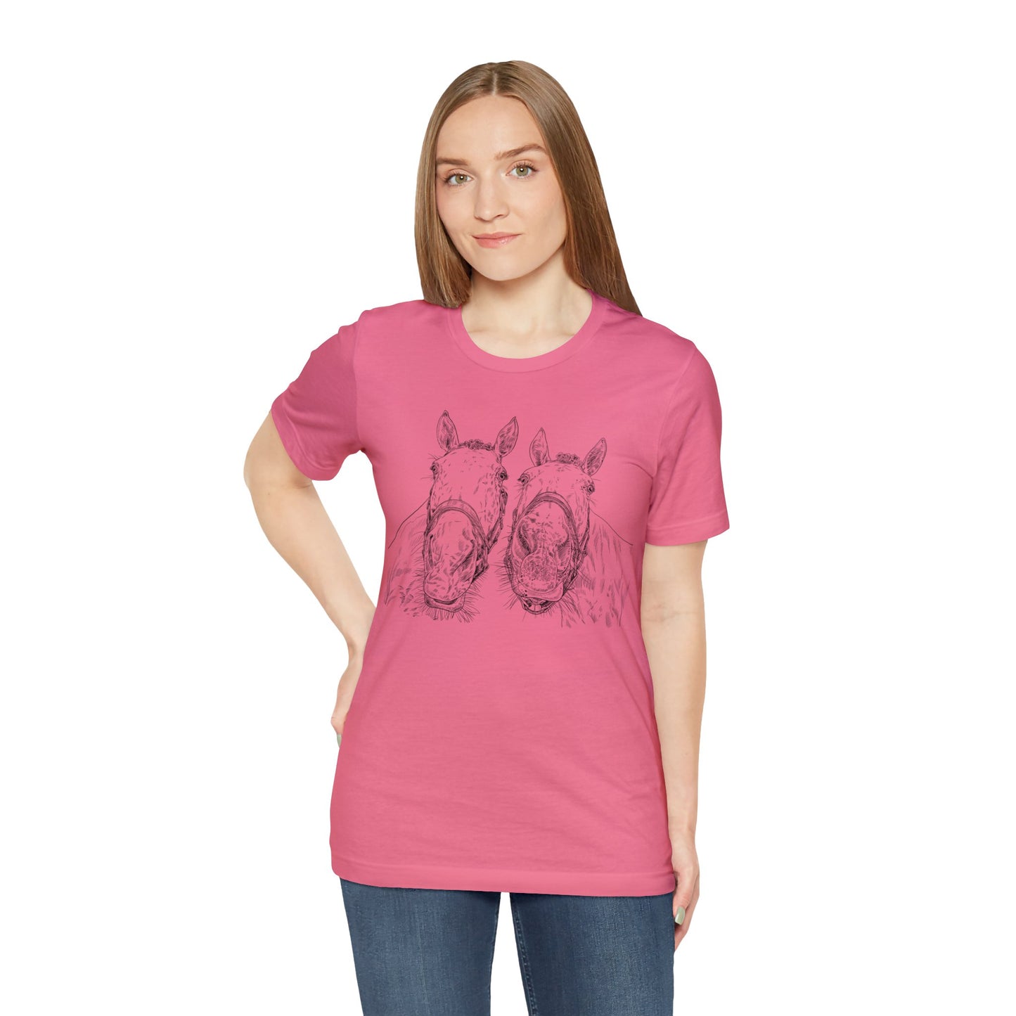 Horse Faces - Unisex Short Sleeve Jersey Tee