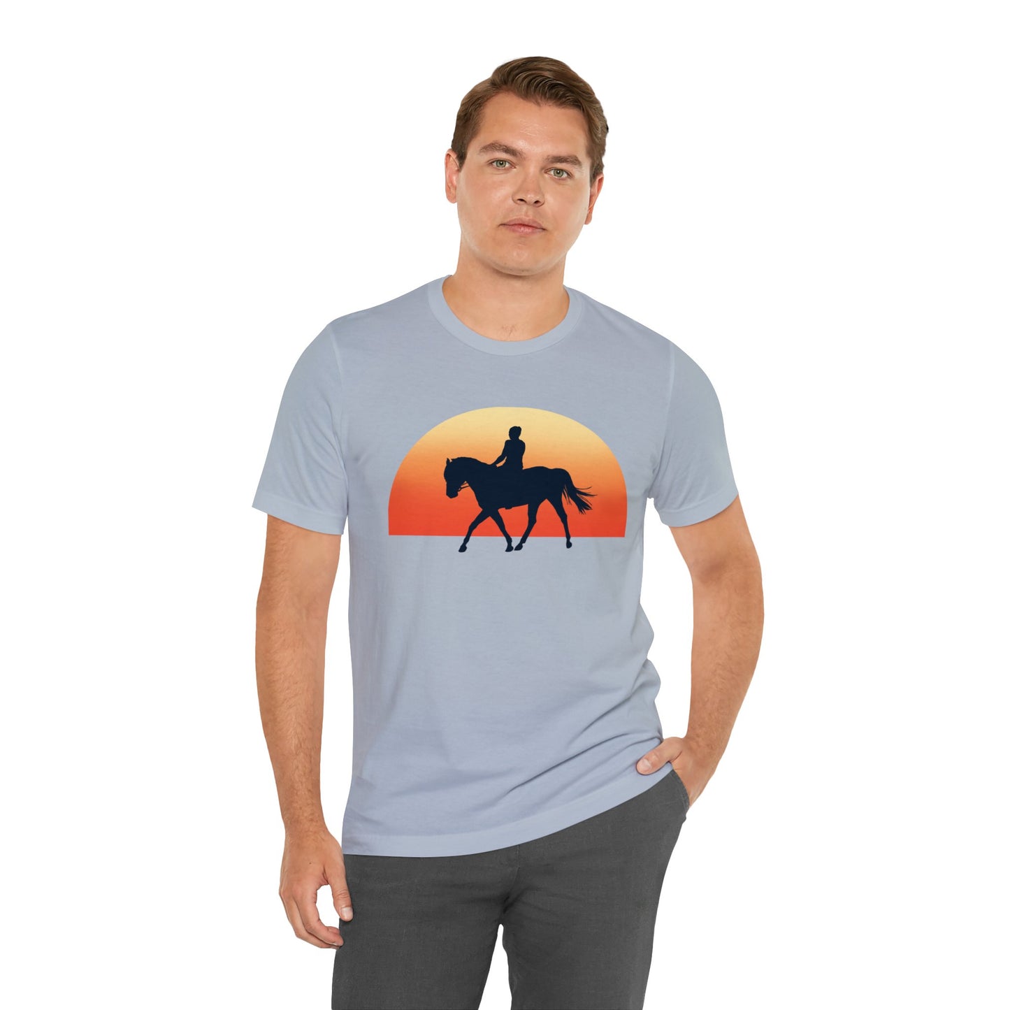 Horse Sunset - Unisex Short Sleeve Jersey Tee