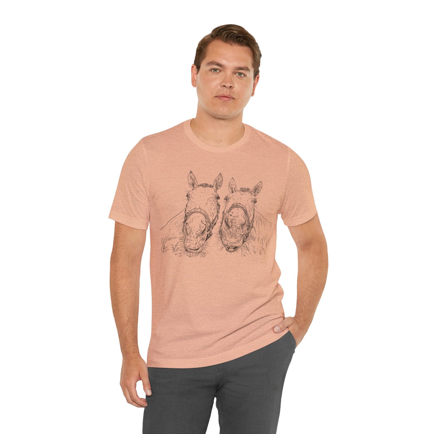 Horse Faces - Unisex Short Sleeve Jersey Tee