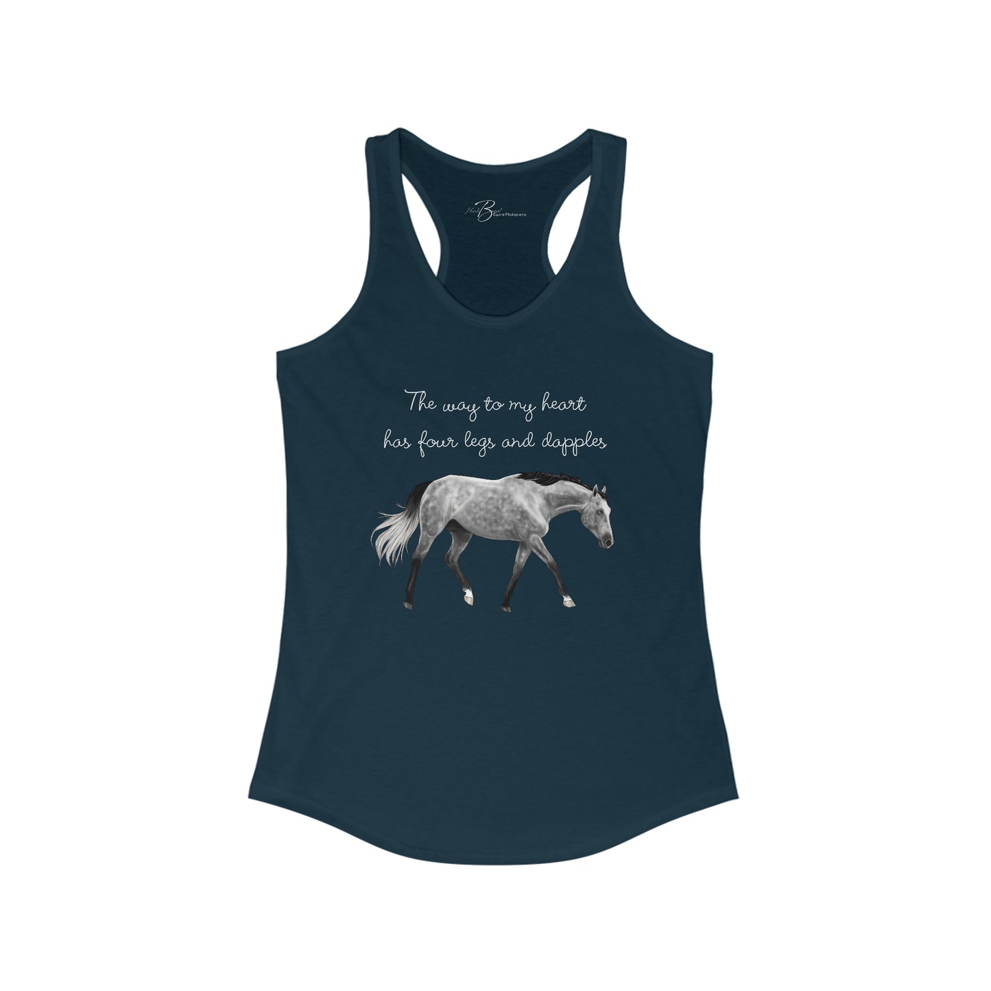 The Way To My Heart - Dappled Grey - Women's Ideal Racerback Tank