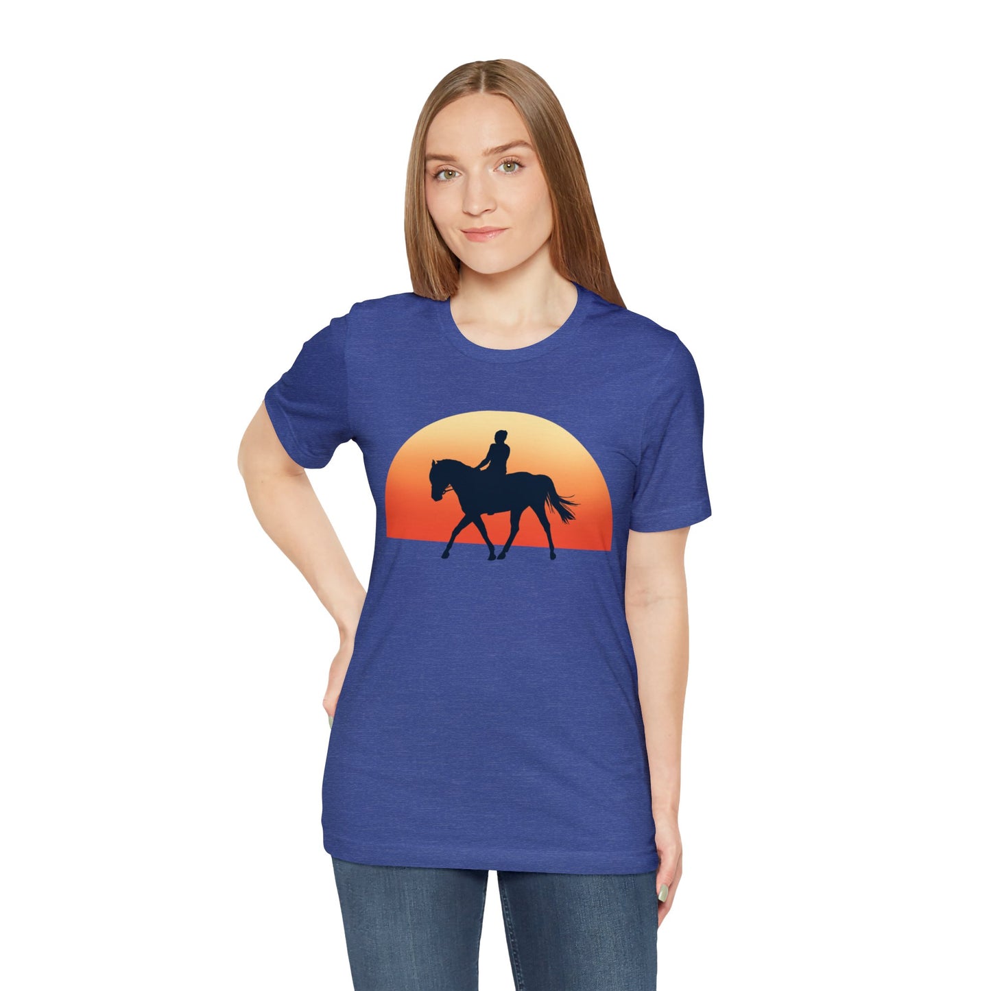 Horse Sunset - Unisex Short Sleeve Jersey Tee