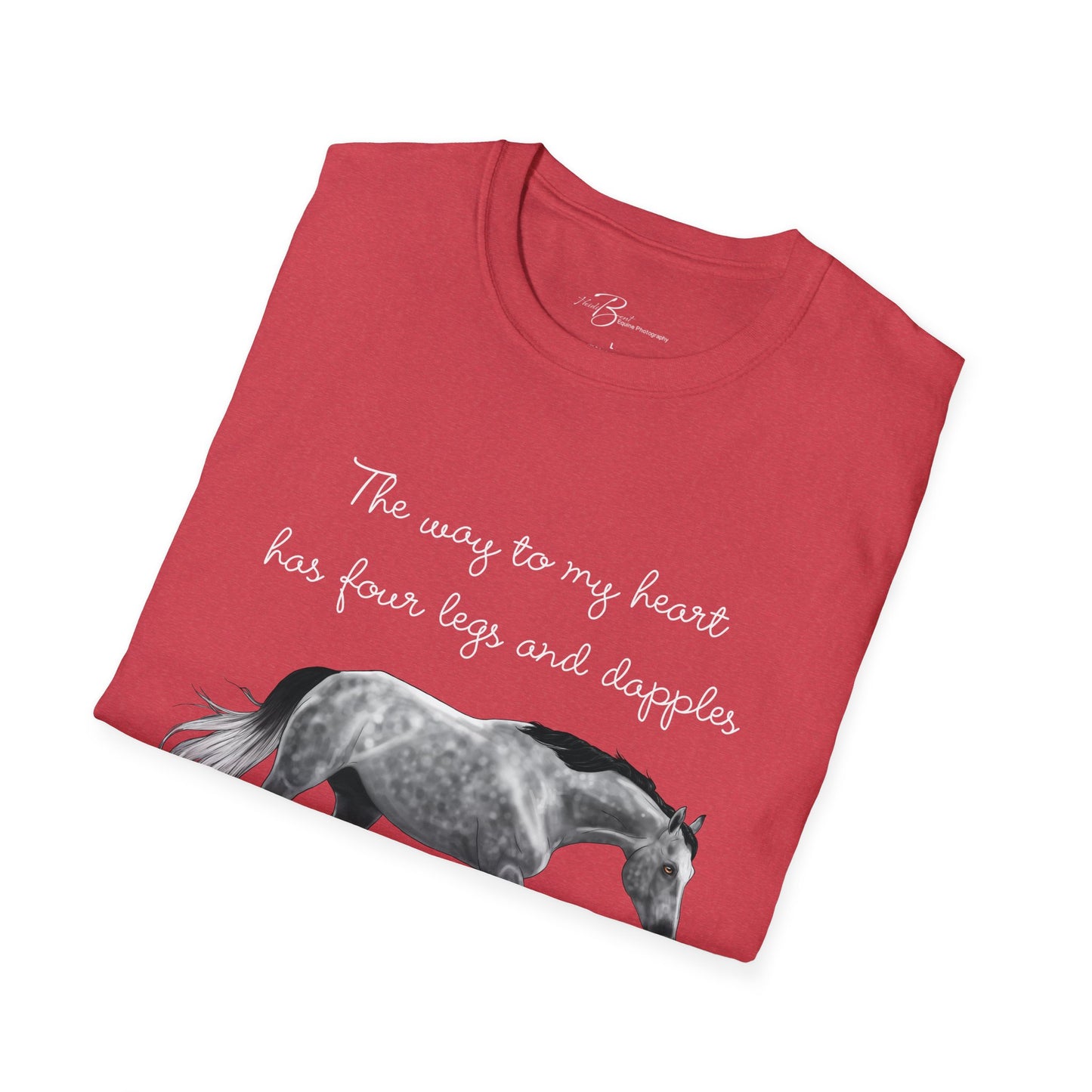 The Way To My Heart - Dappled Grey - Horse Lover T-Shirt - Color Specific