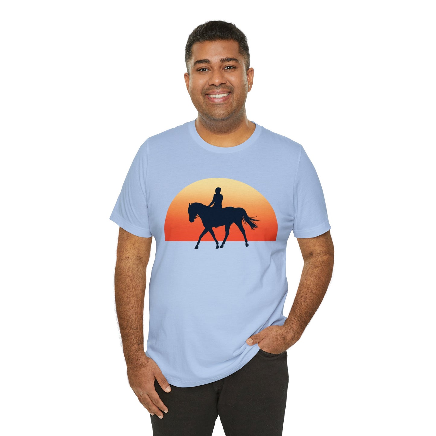 Horse Sunset - Unisex Short Sleeve Jersey Tee