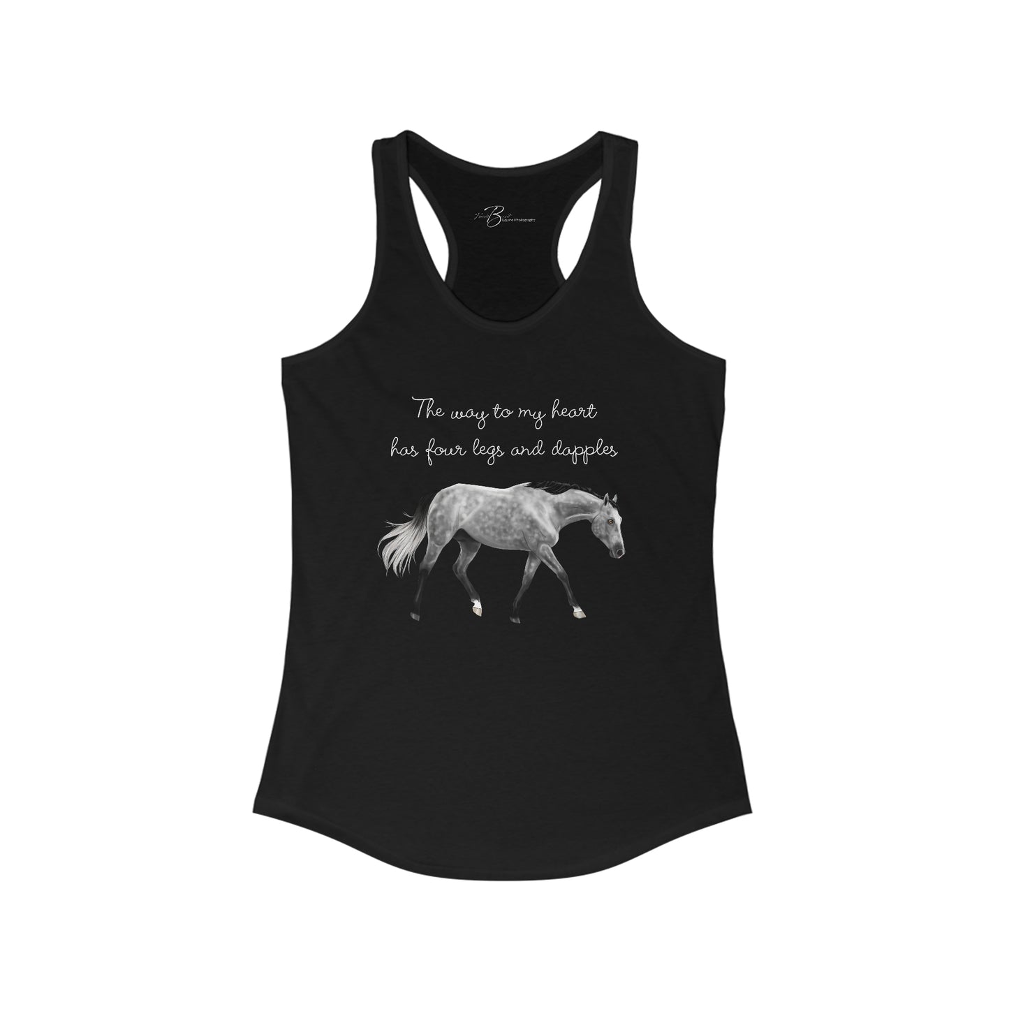 The Way To My Heart - Dappled Grey - Women's Ideal Racerback Tank