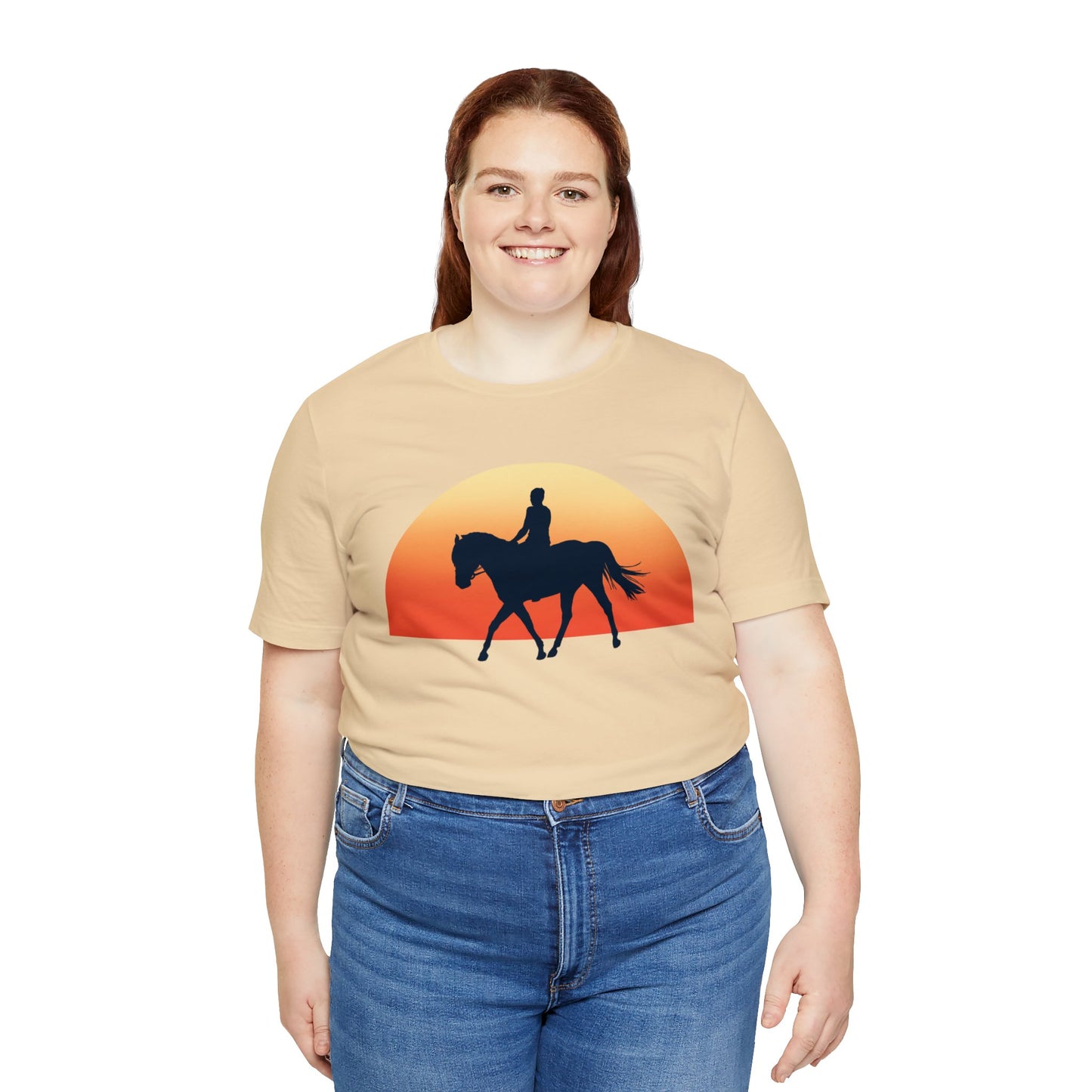 Horse Sunset - Unisex Short Sleeve Jersey Tee