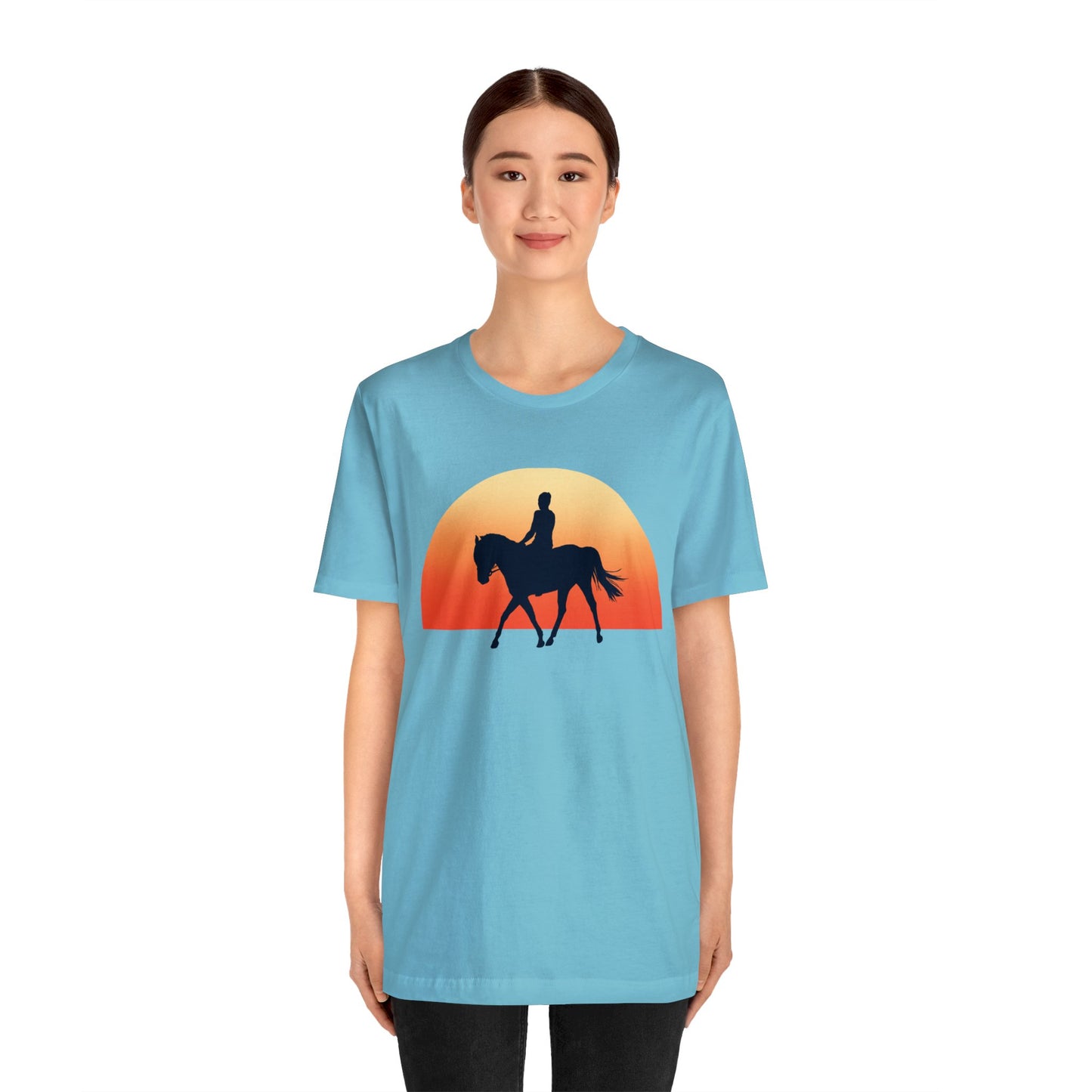 Horse Sunset - Unisex Short Sleeve Jersey Tee