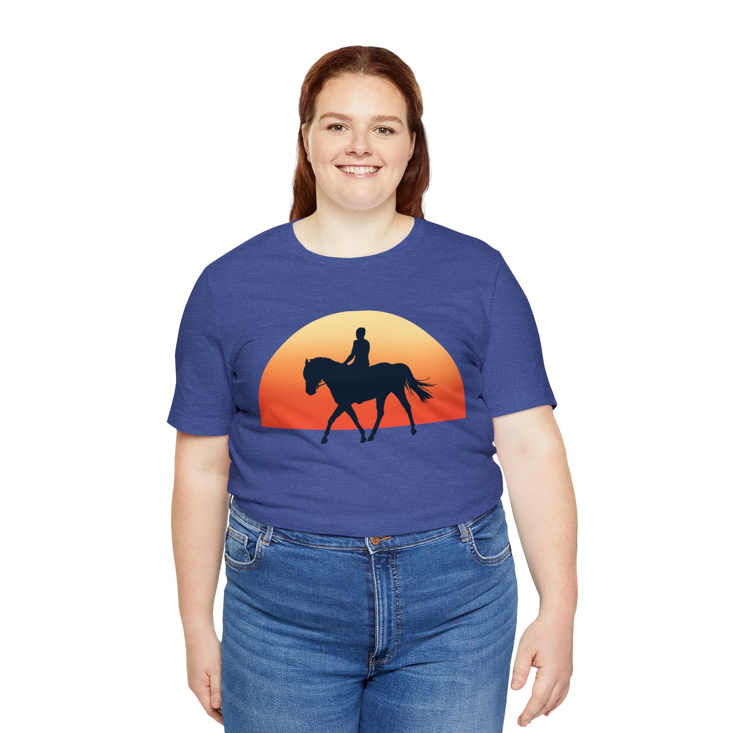 Horse Sunset - Unisex Short Sleeve Jersey Tee