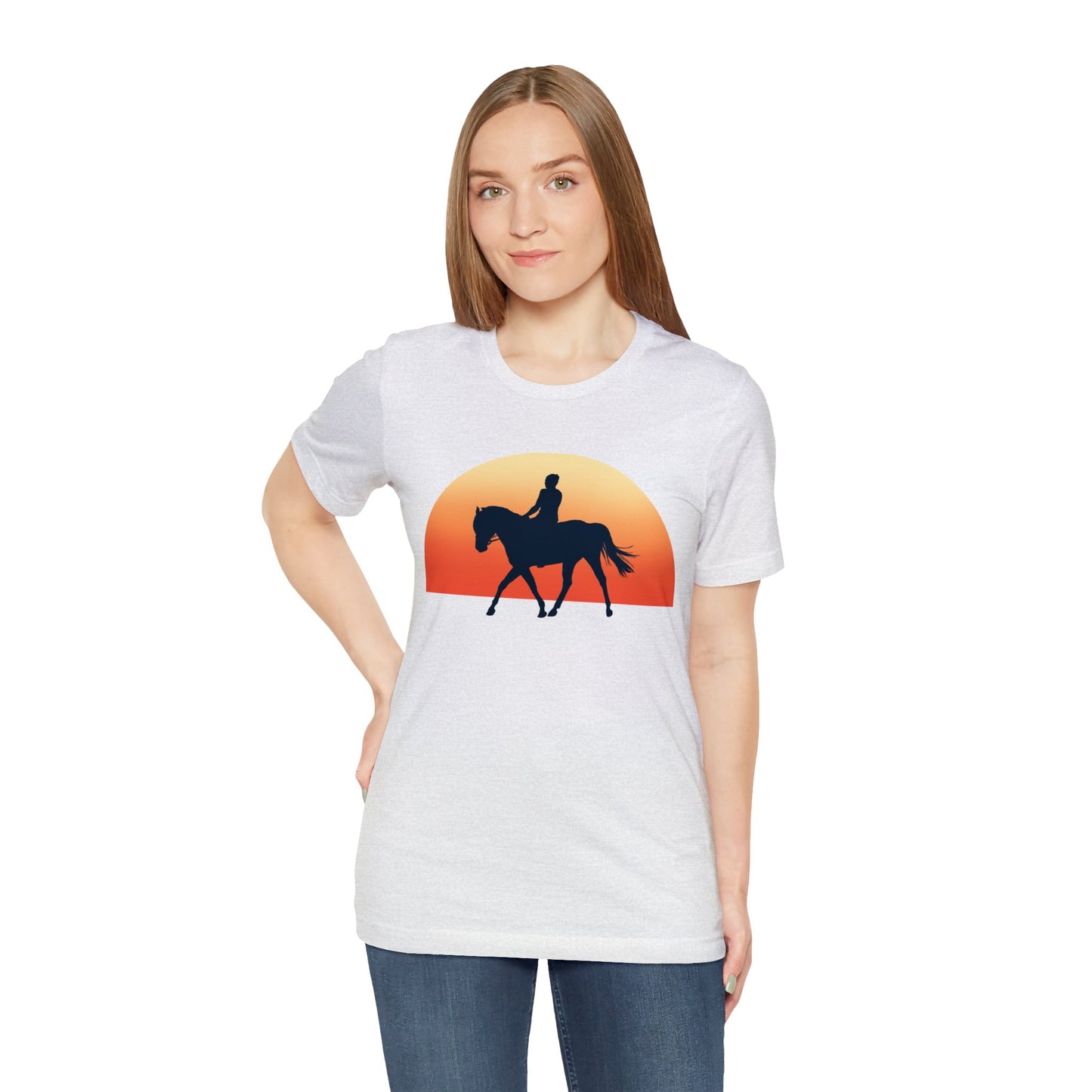 Horse Sunset - Unisex Short Sleeve Jersey Tee