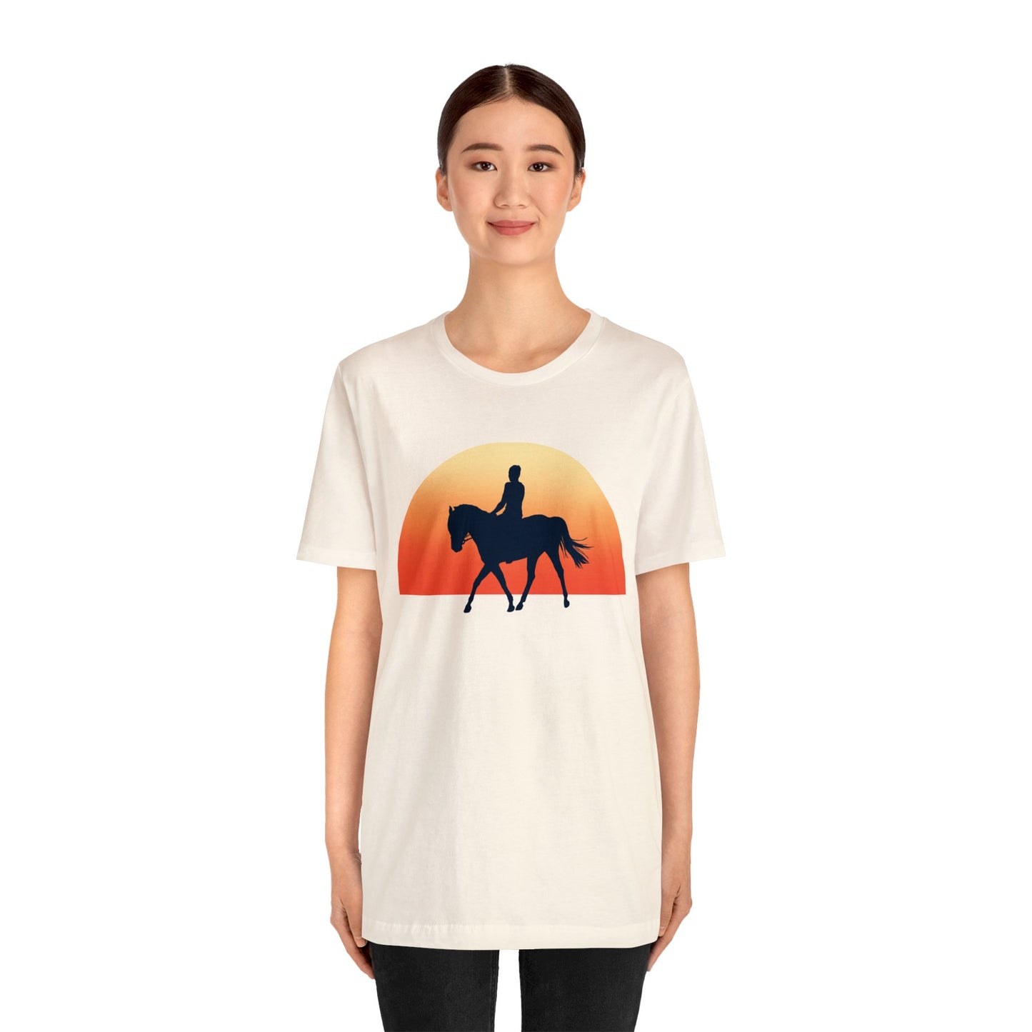 Horse Sunset - Unisex Short Sleeve Jersey Tee