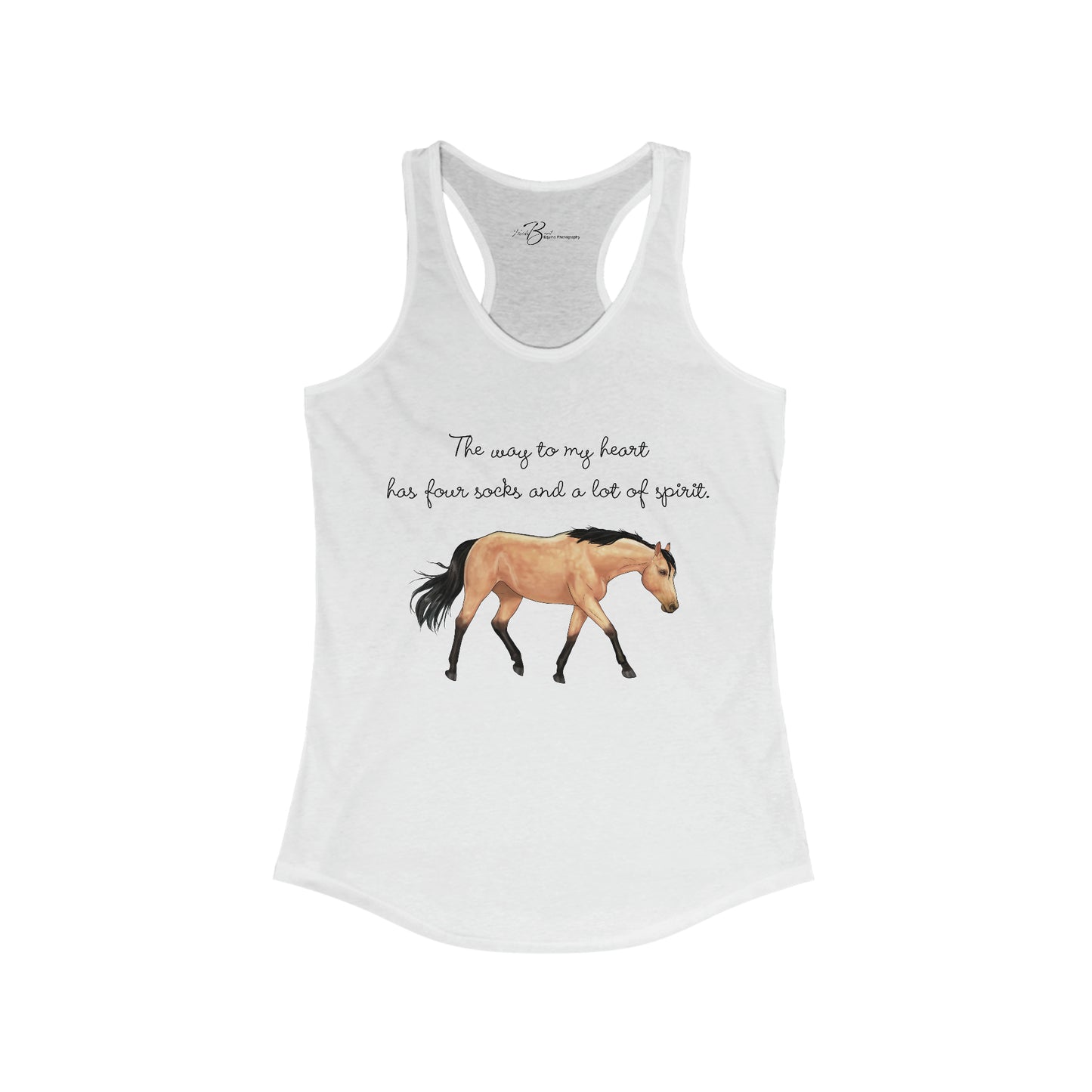 The Way To My Heart - Buckskin - Women's Ideal Racerback Tank