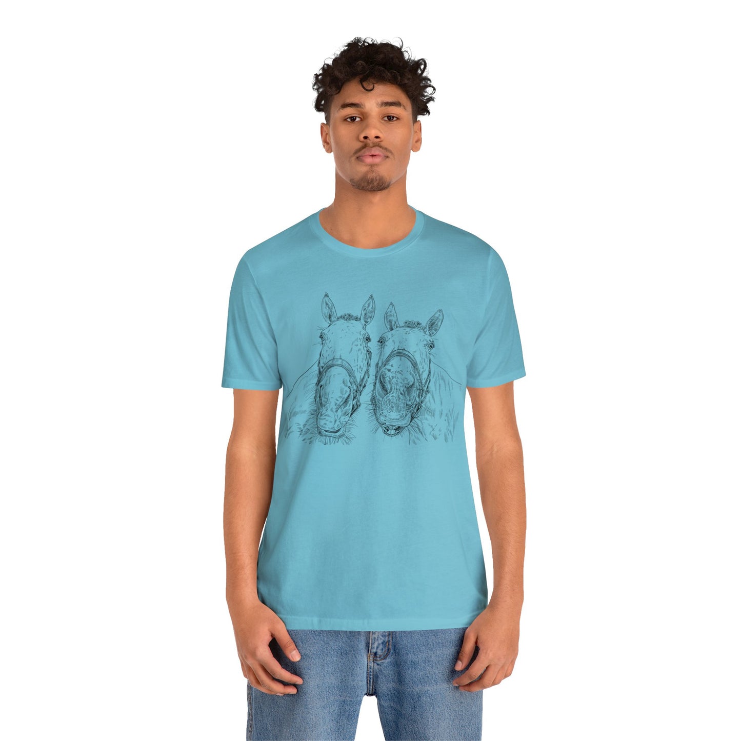 Horse Faces - Unisex Short Sleeve Jersey Tee