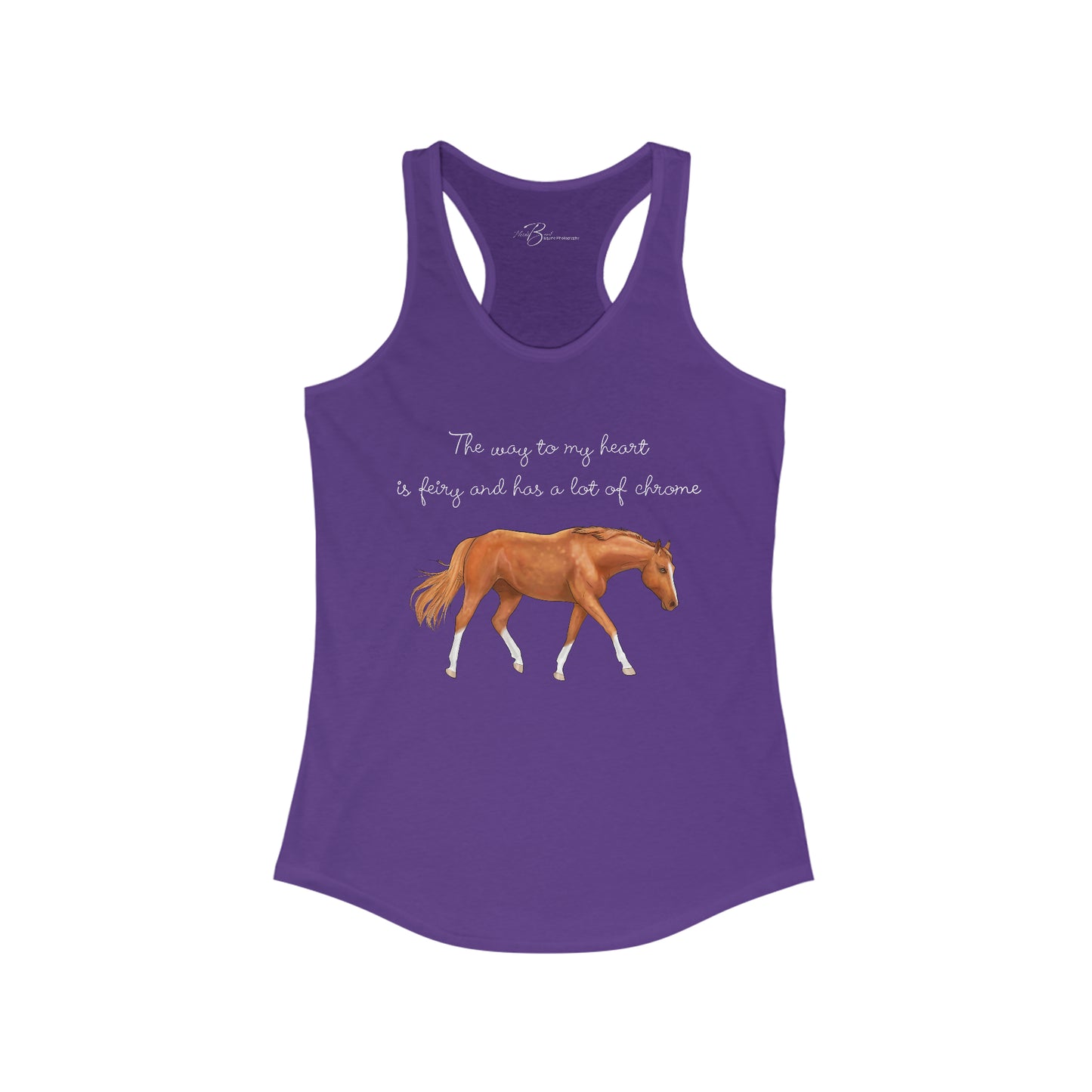 The Way To My Heart - Chestnut - Women's Ideal Racerback Tank