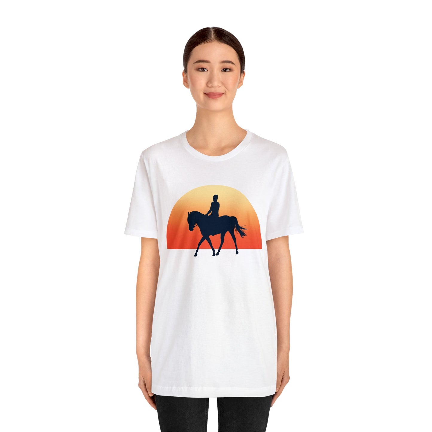 Horse Sunset - Unisex Short Sleeve Jersey Tee