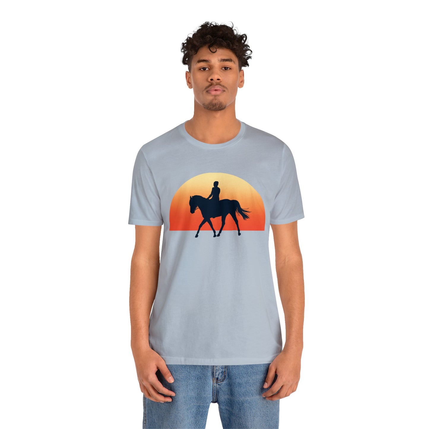 Horse Sunset - Unisex Short Sleeve Jersey Tee