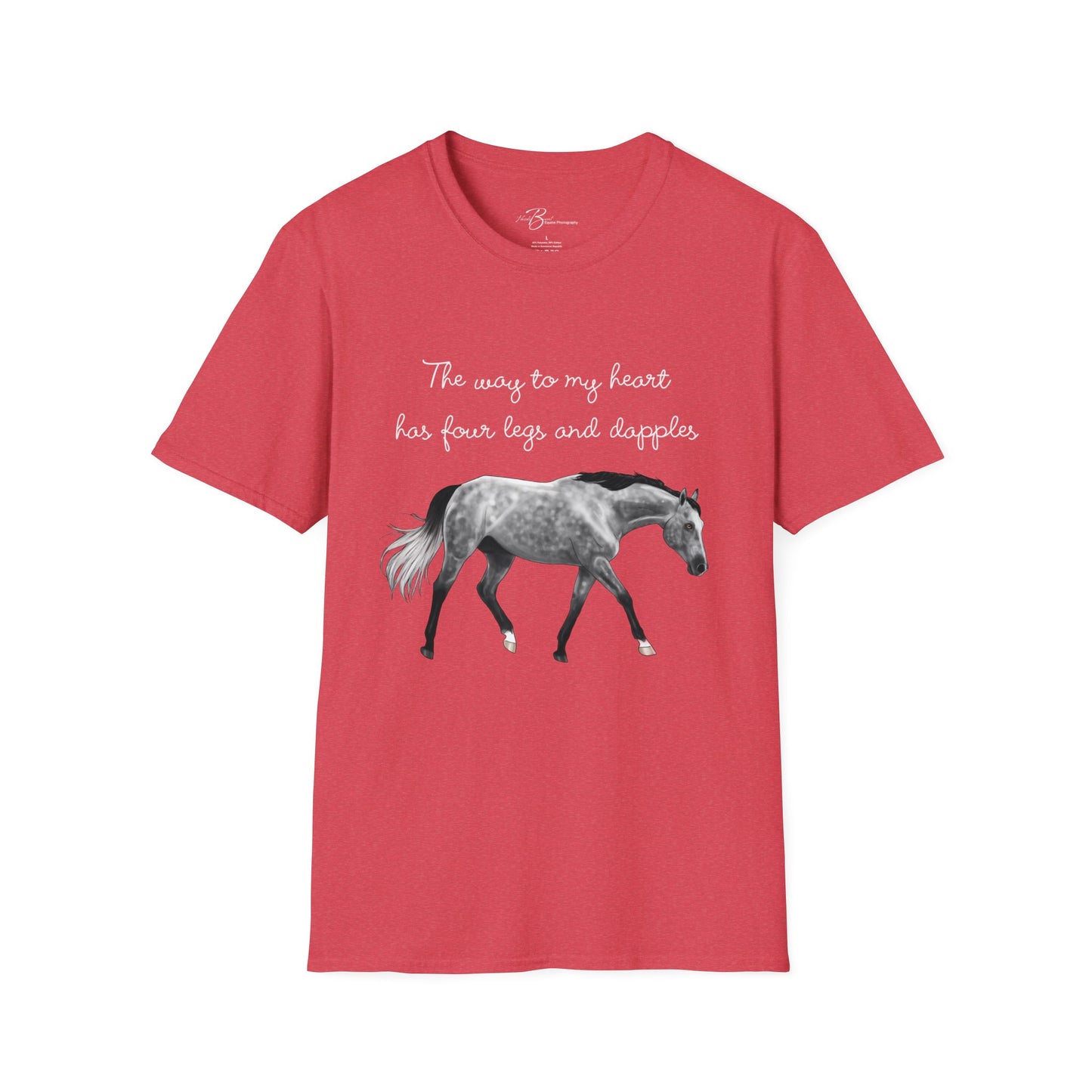 The Way To My Heart - Dappled Grey - Horse Lover T-Shirt - Color Specific